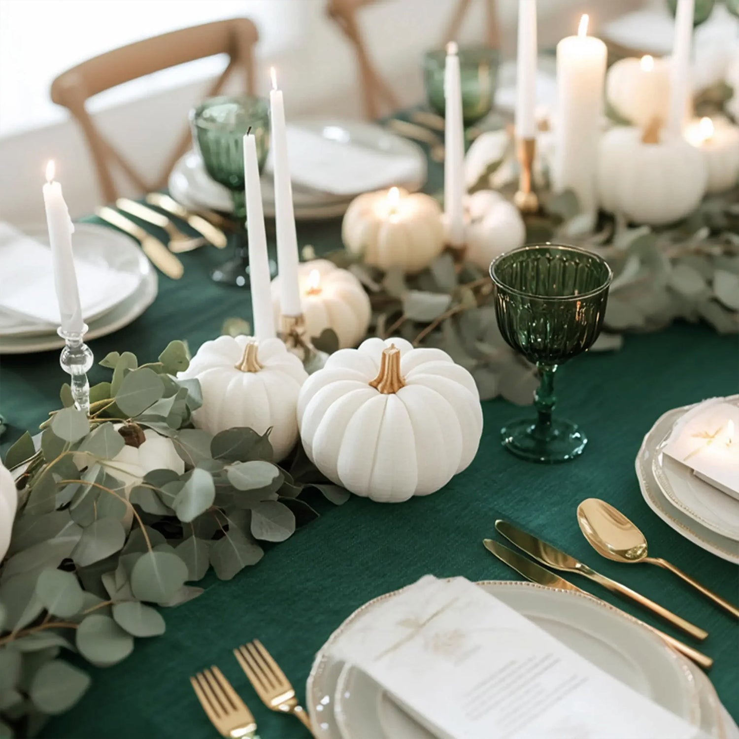 Forest Green Linen Tablecloth