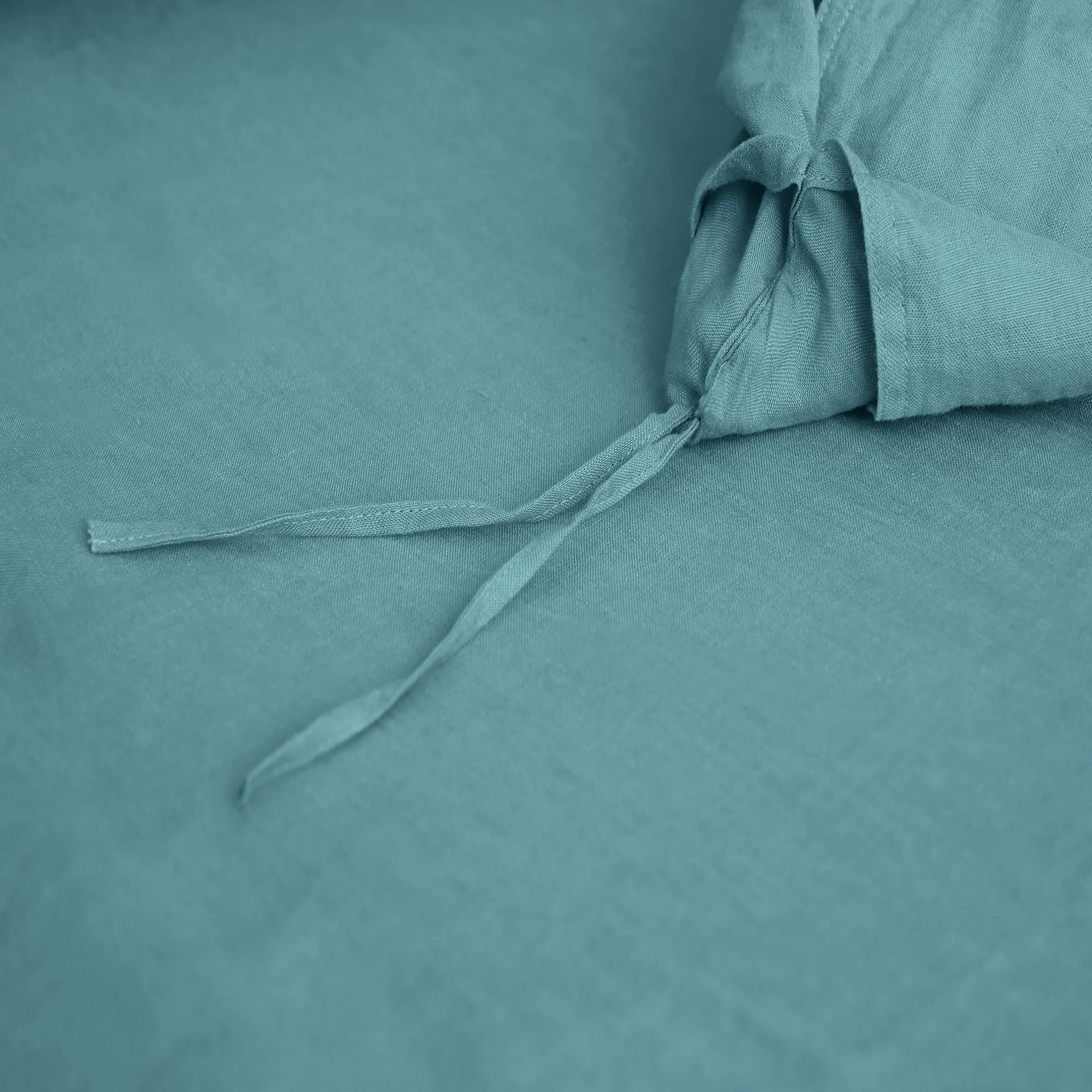 Serenity Teal Linen Duvet Cover Set Deal - Linen Times