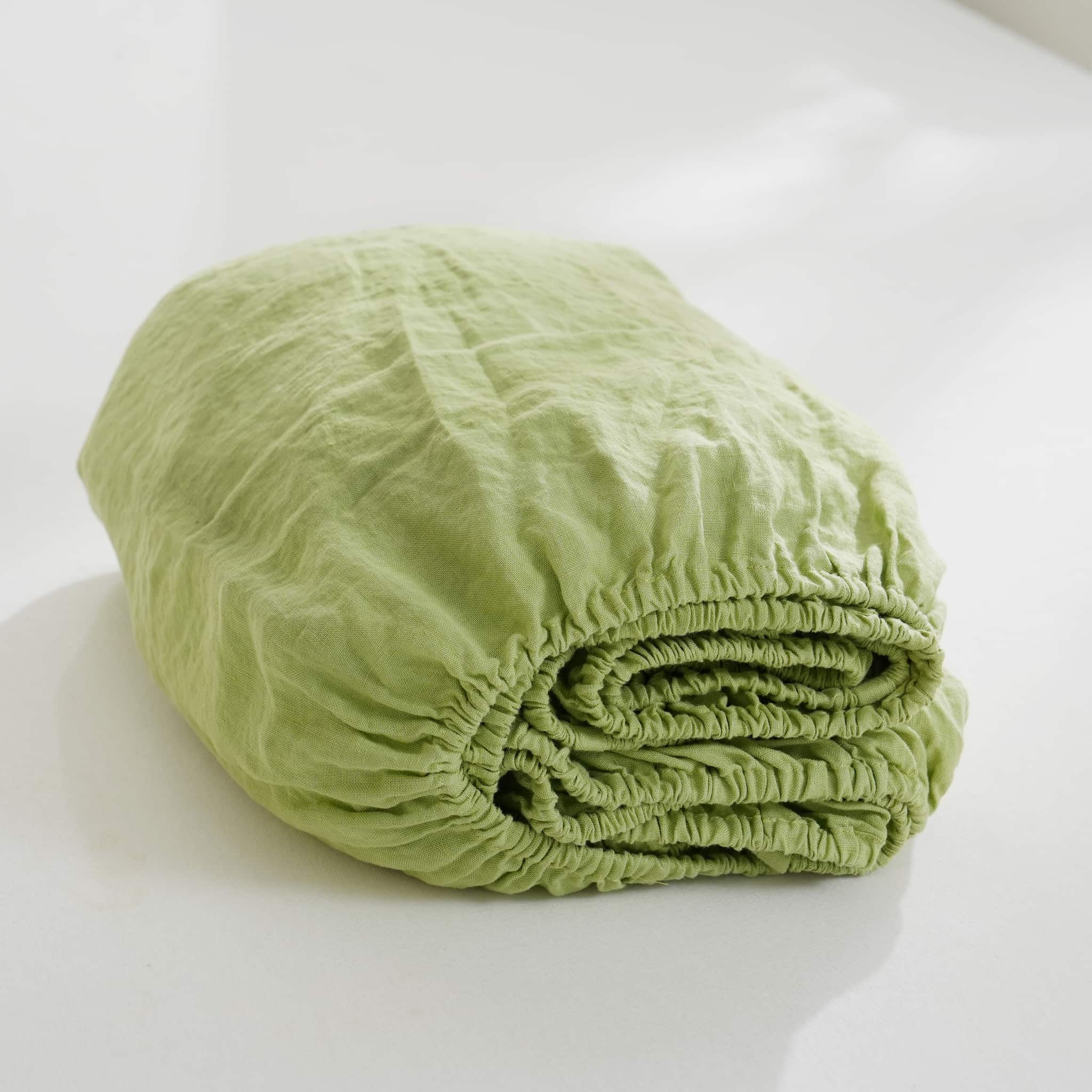Avocado Linen Sheet Set - Linen Time