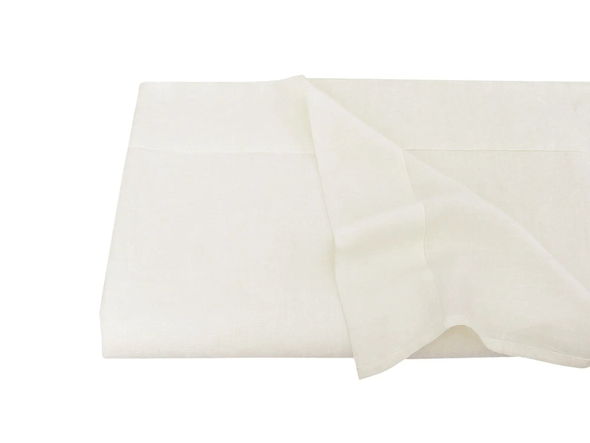 Cream Linen Flat Sheet - Linen Time
