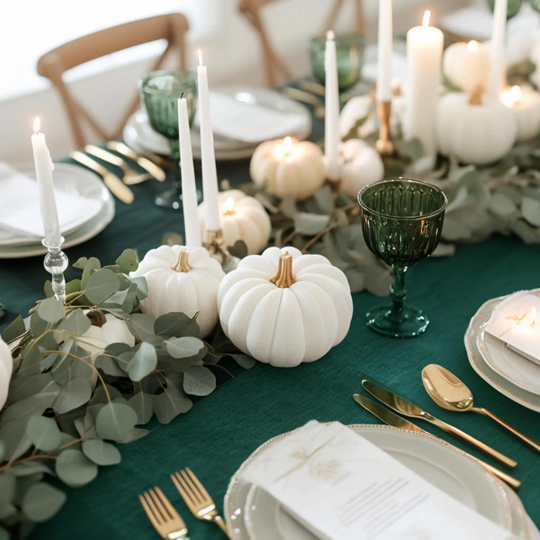 Forest Green Linen Tablecloth - Linen Times