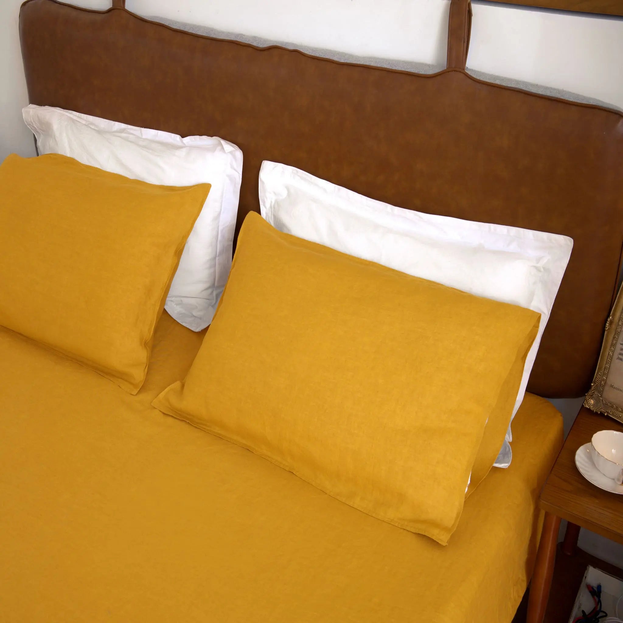 Ginger Linen Duvet Cover Set - Linen Times