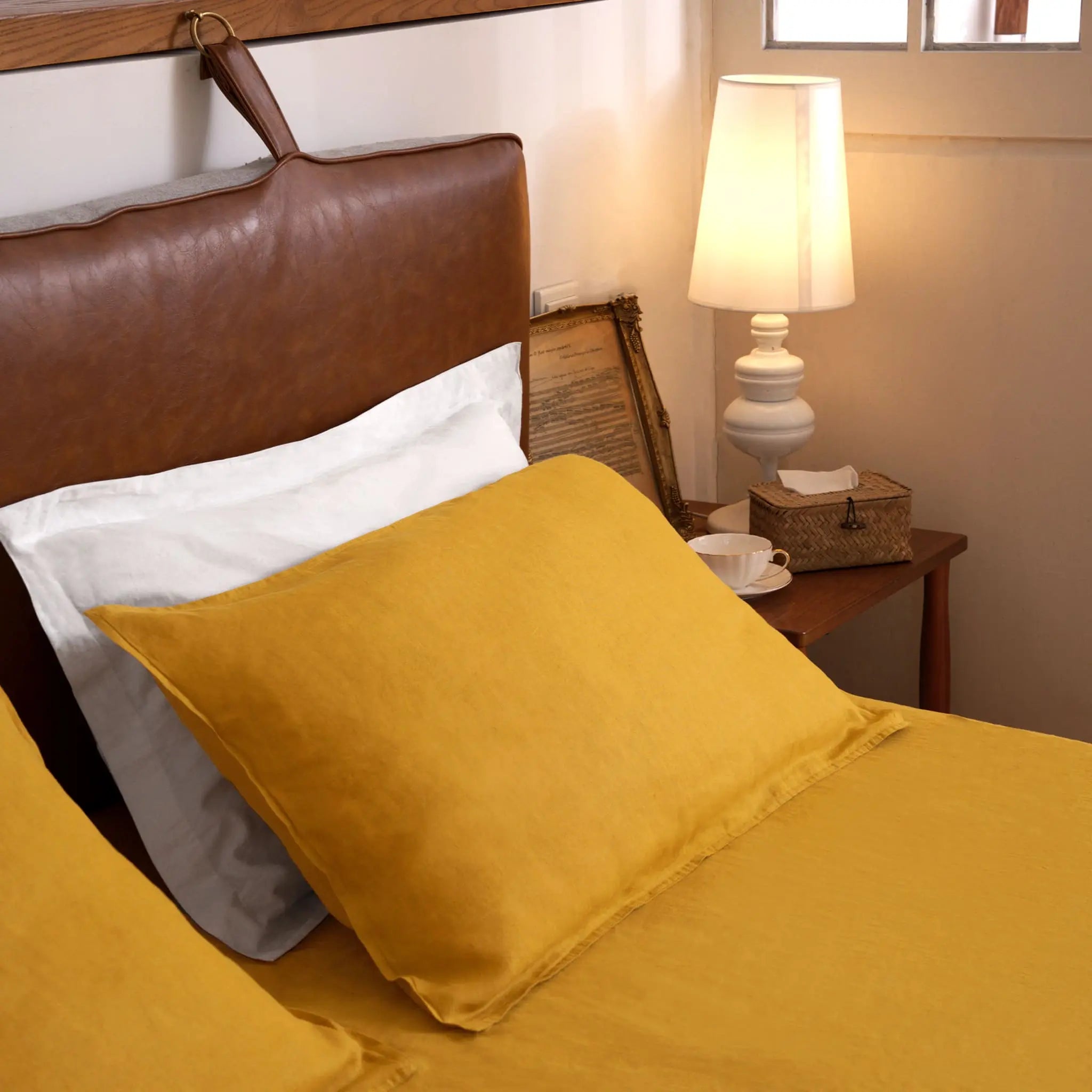 Ginger Linen Pillowcase Set - Linen Times