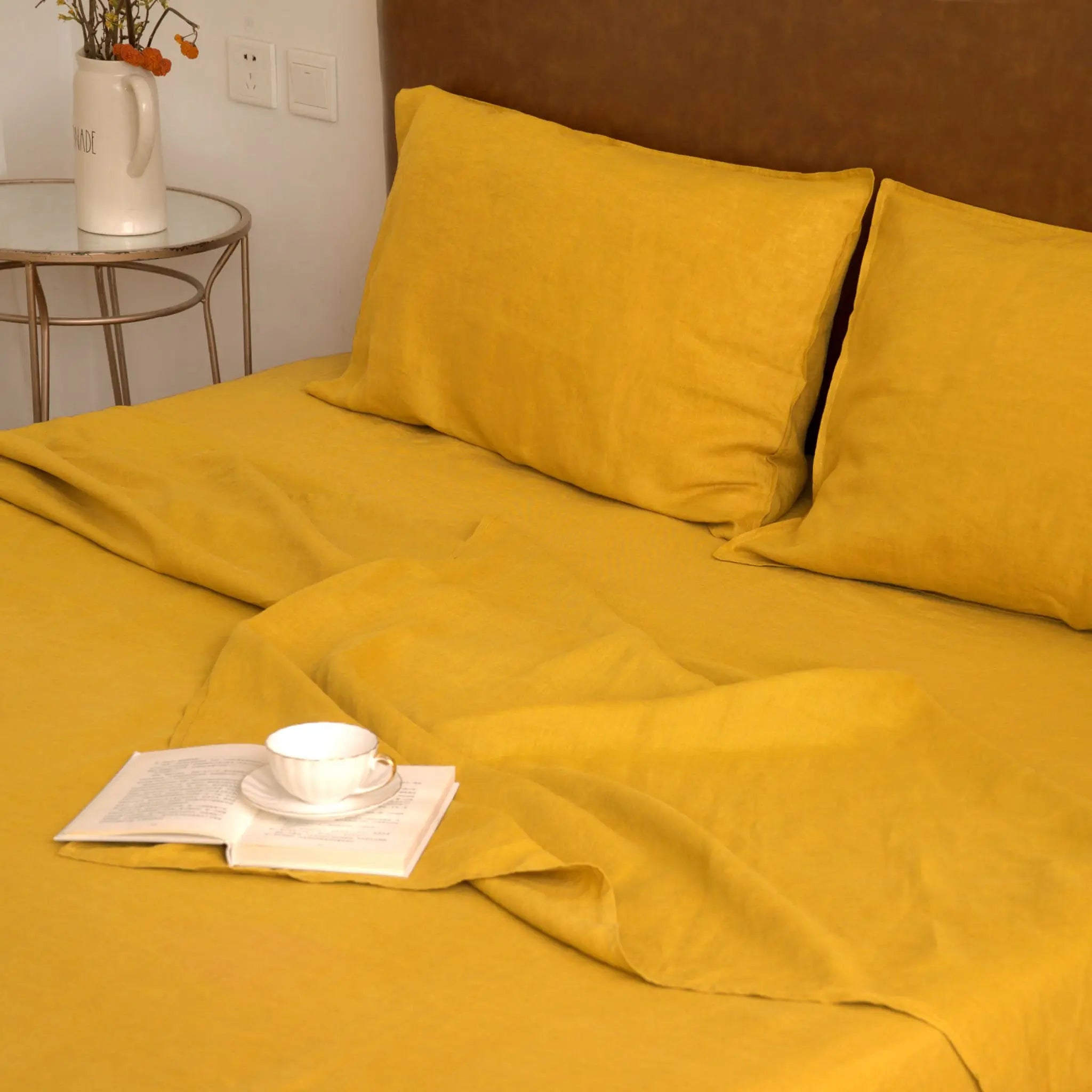Ginger Linen Sheet Set - Linen Times