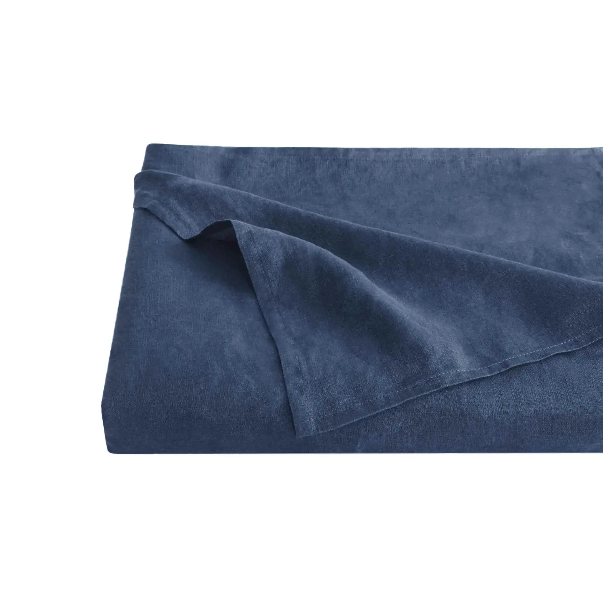 Pure Linen Fabric Curtains Clothing DIY Linen Fabric - Navy Blue - Linen Time #color_Navy Blue