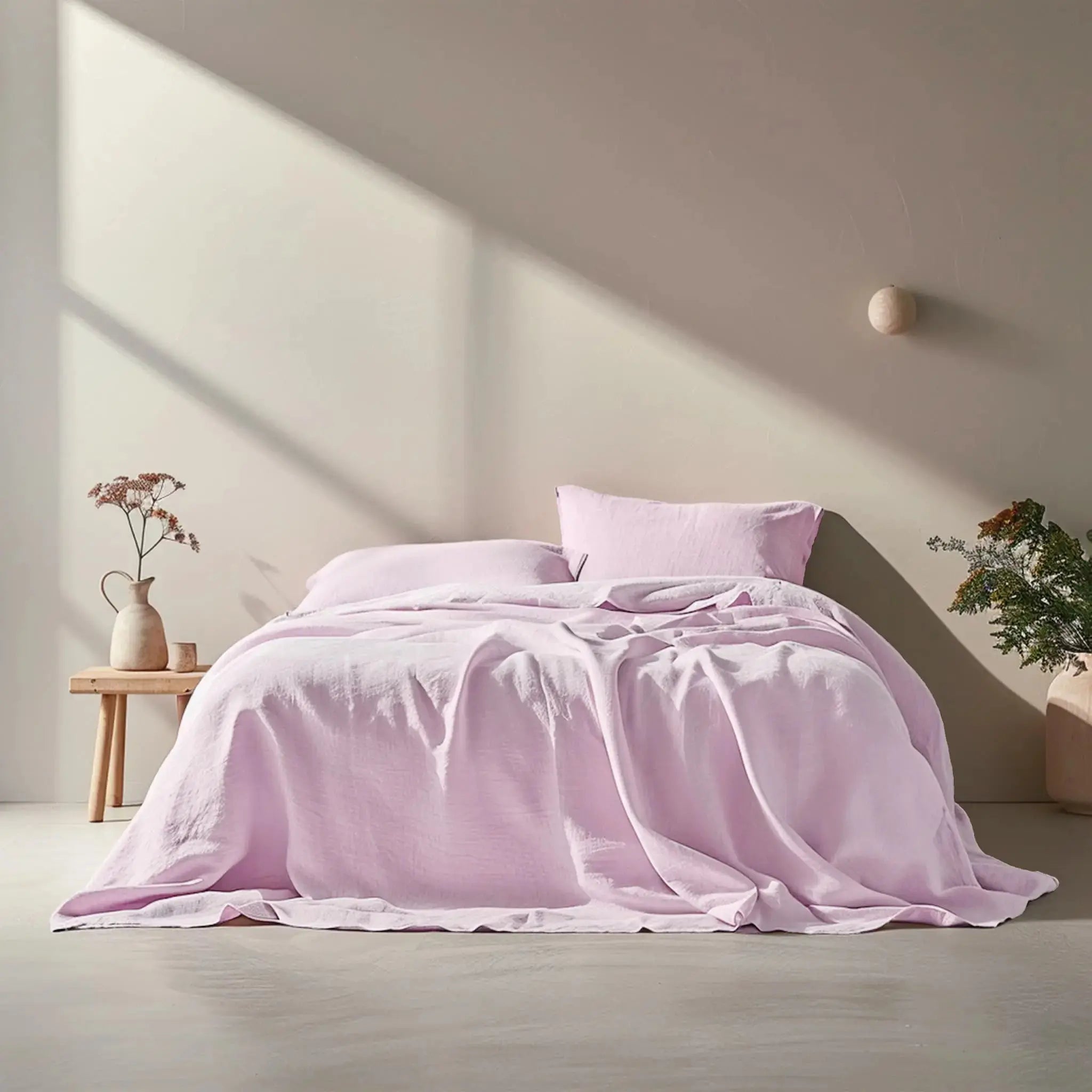 Pure Linen Fabric Curtains Clothing DIY Linen Fabric - Soft Pink - Linen Time #color_Soft Pink