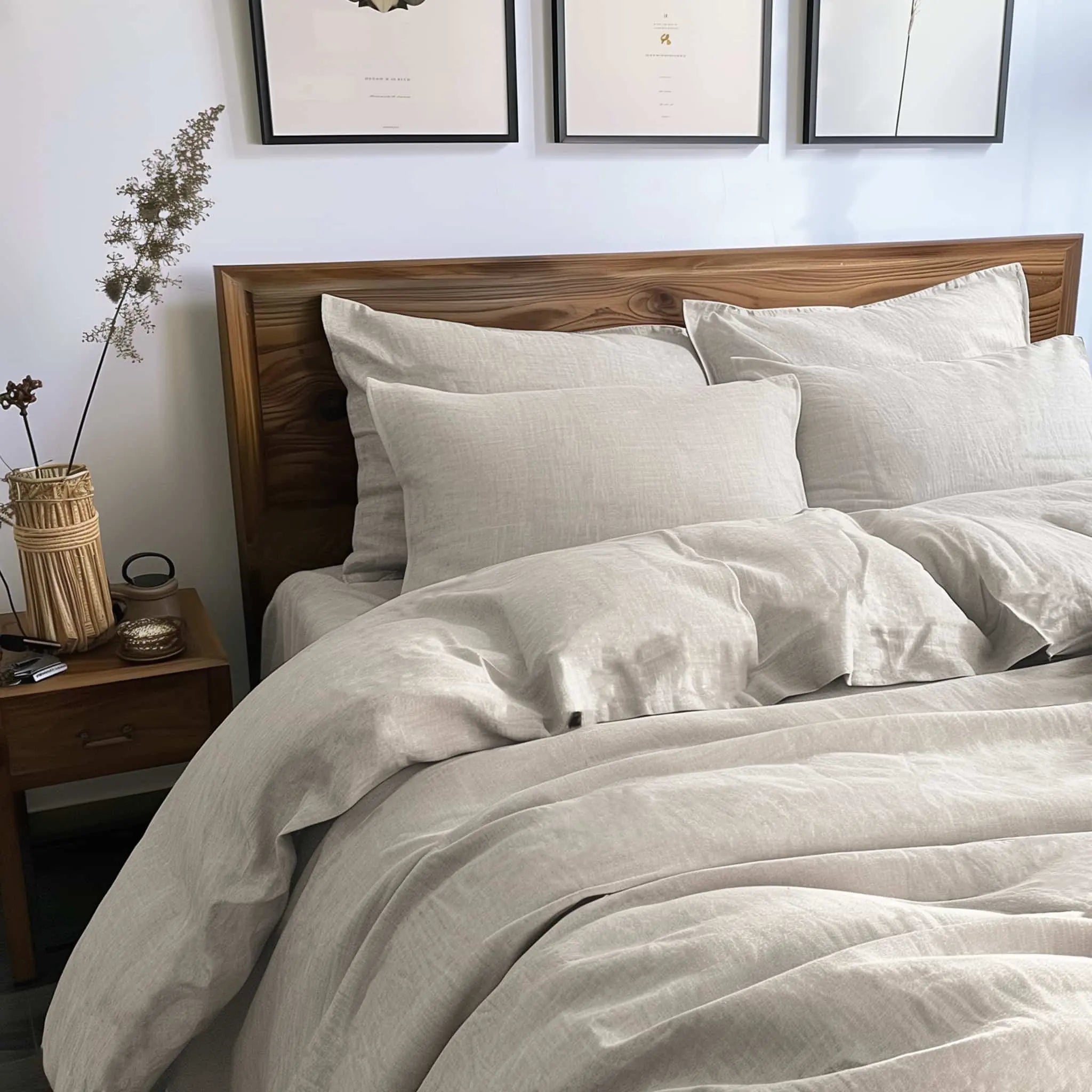 Natural Linen Duvet Cover Set - Linen Times