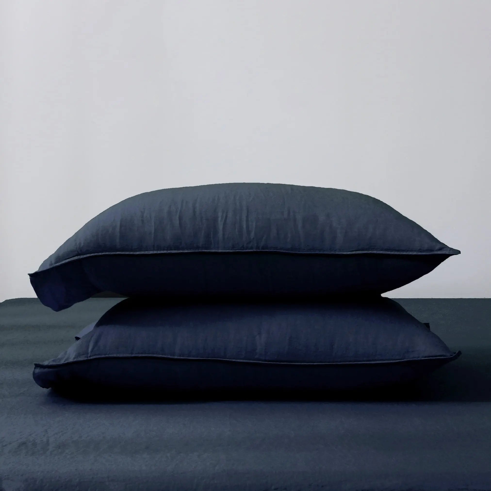 Navy Blue Linen Duvet Cover Set - Linen Time