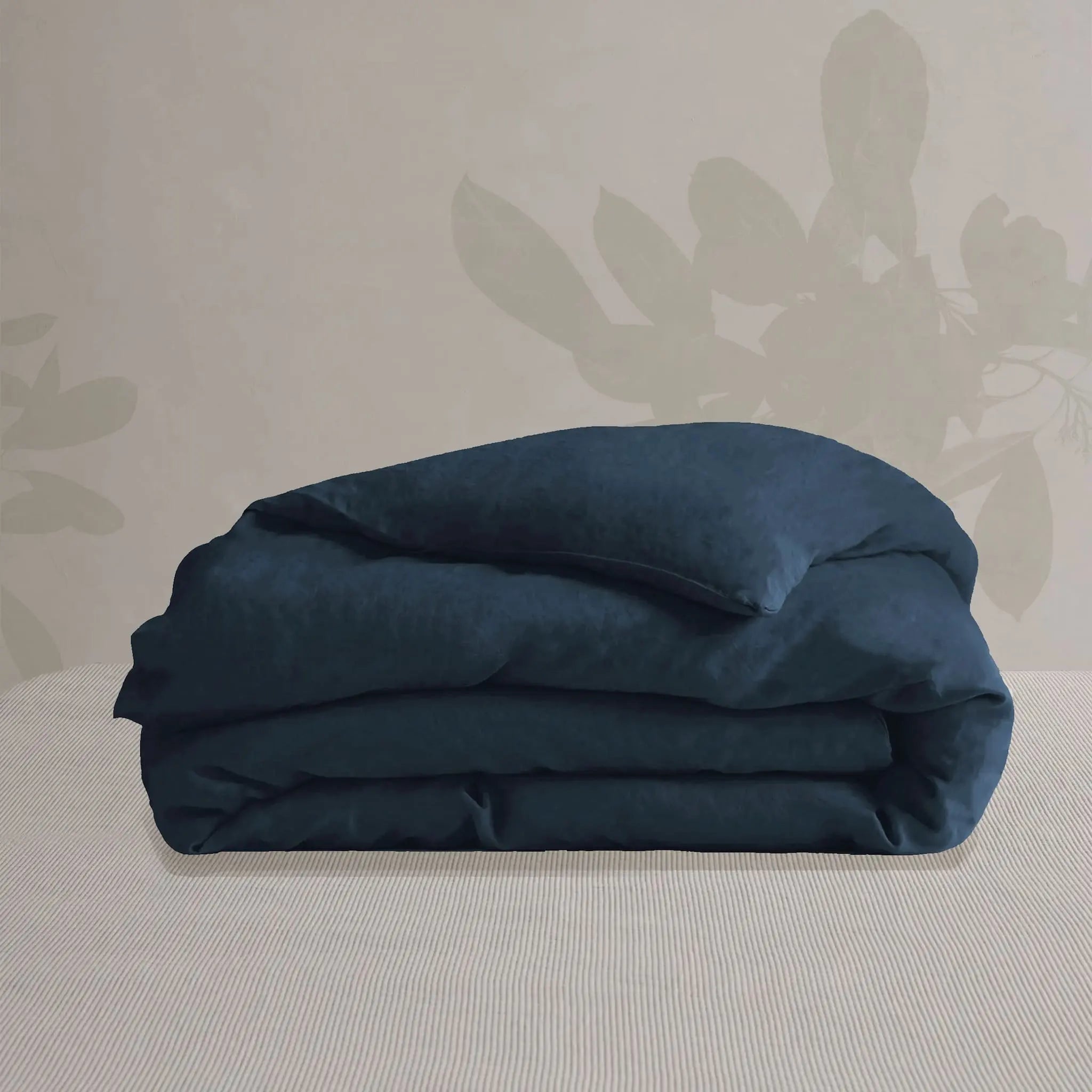 Navy Blue Linen Duvet Cover - Linen Time