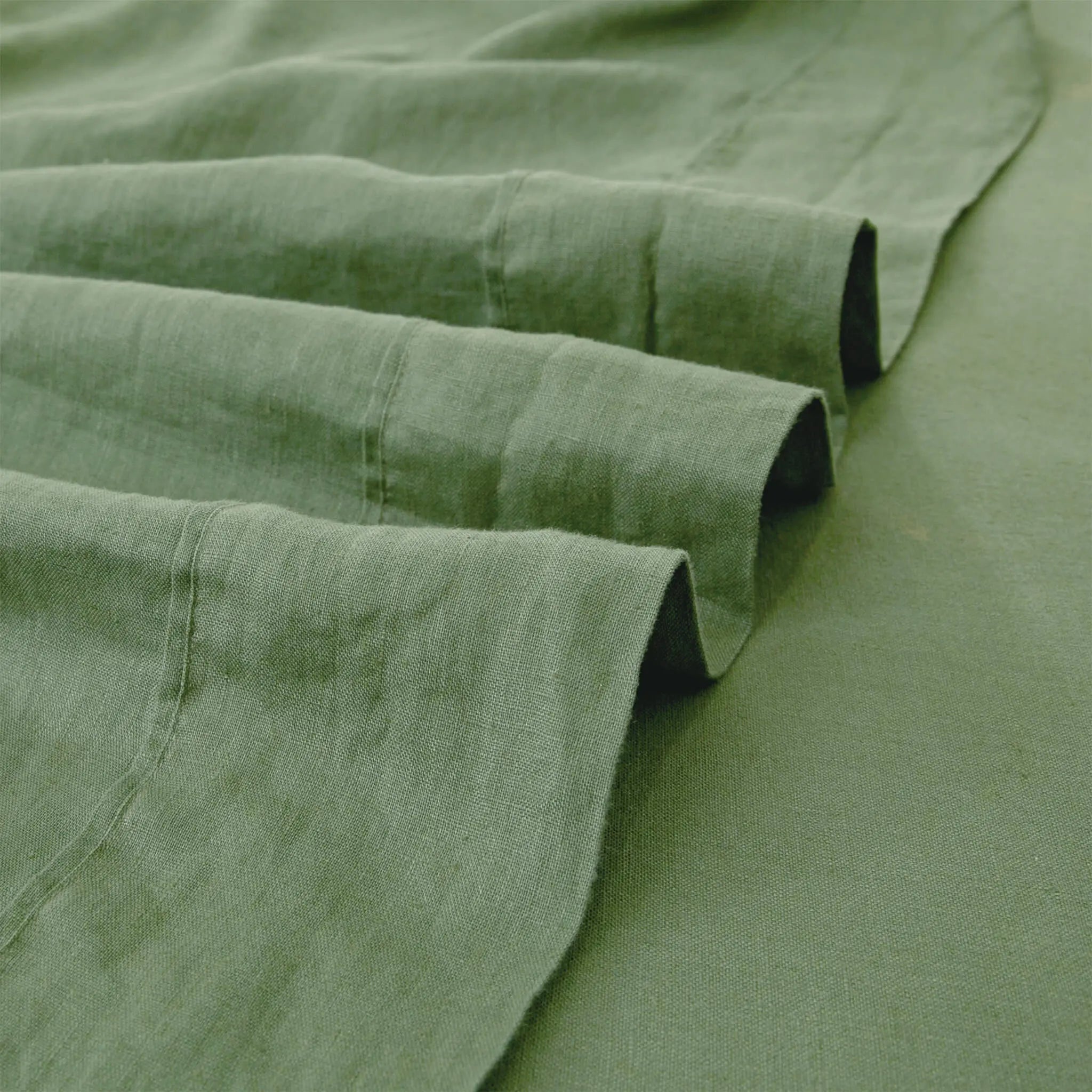 Olive Green Linen Duvet Cover - Linen Times
