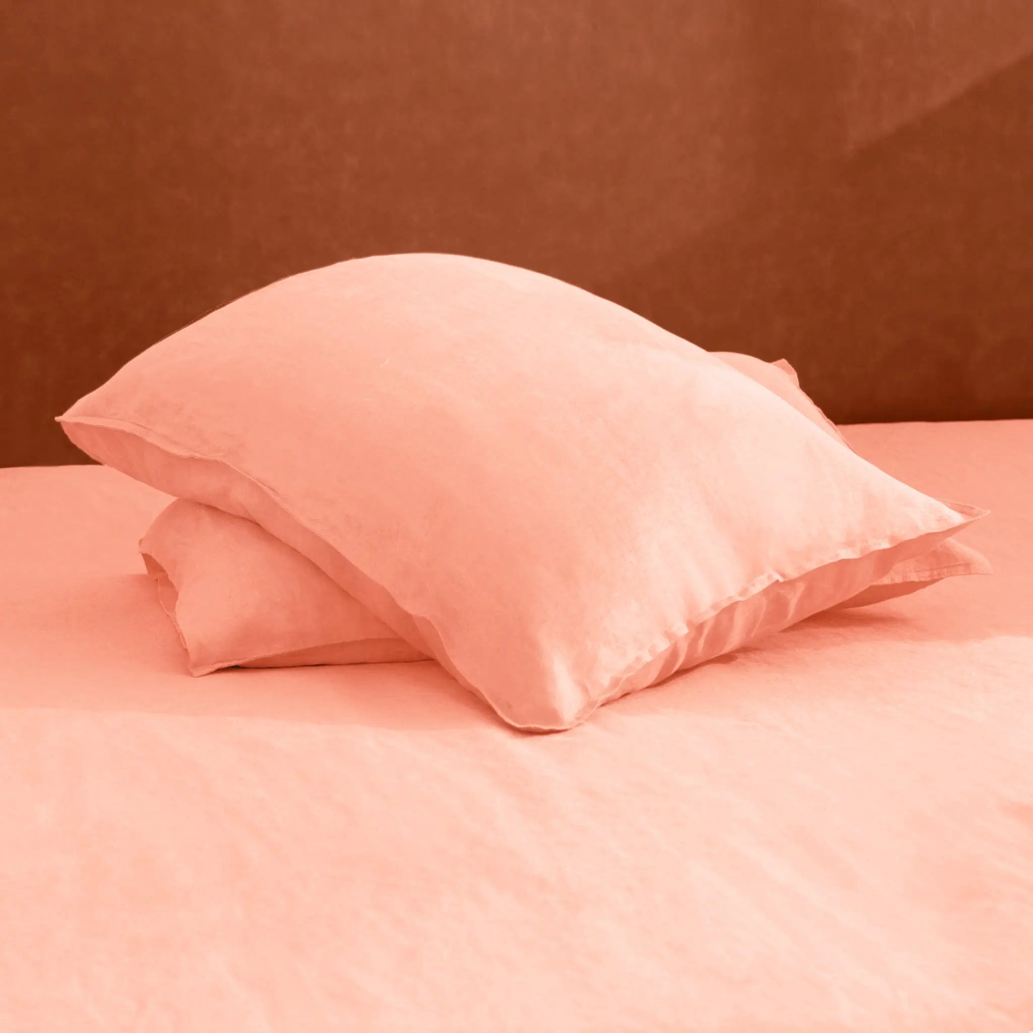 Peach Fuzz Linen Pillowcase Set - Linen Times