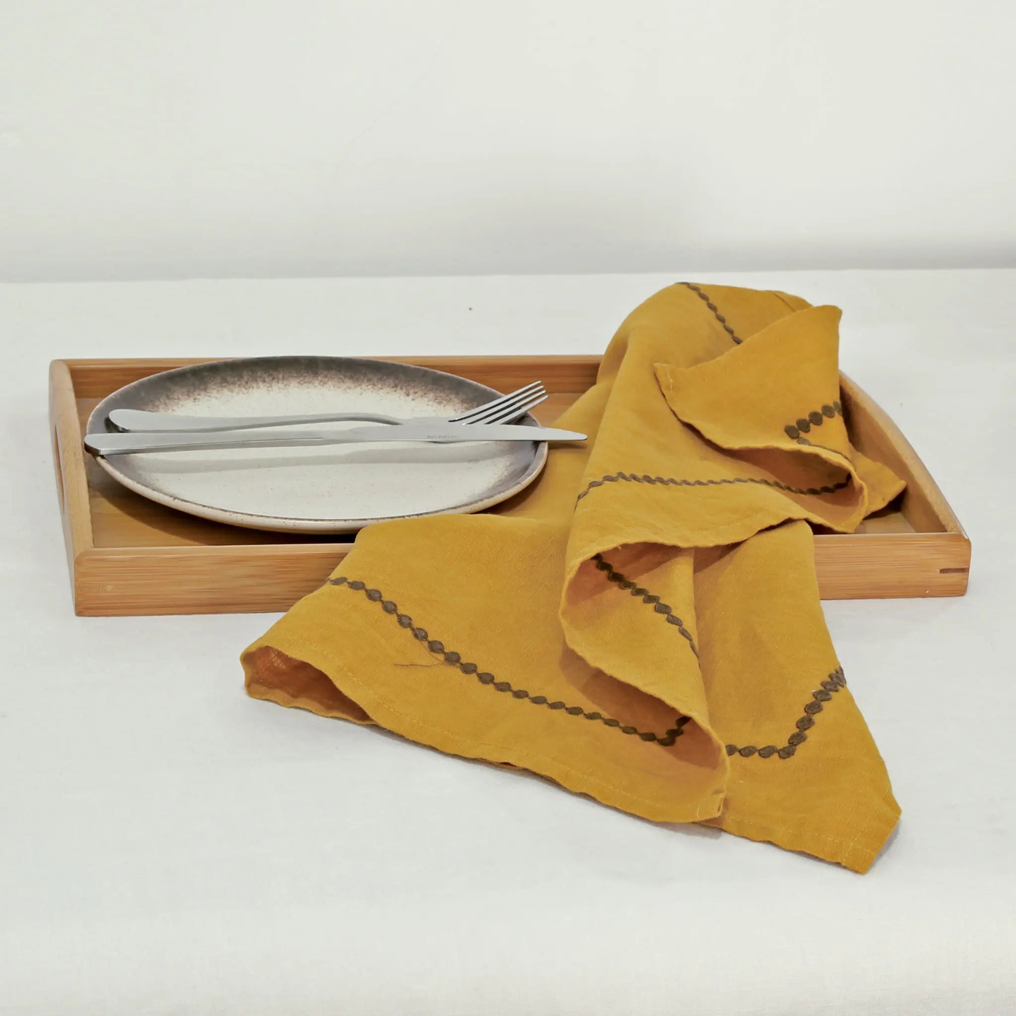 Polka Dot Linen Napkin Ginger - Linen Time-1#color_Ginger
