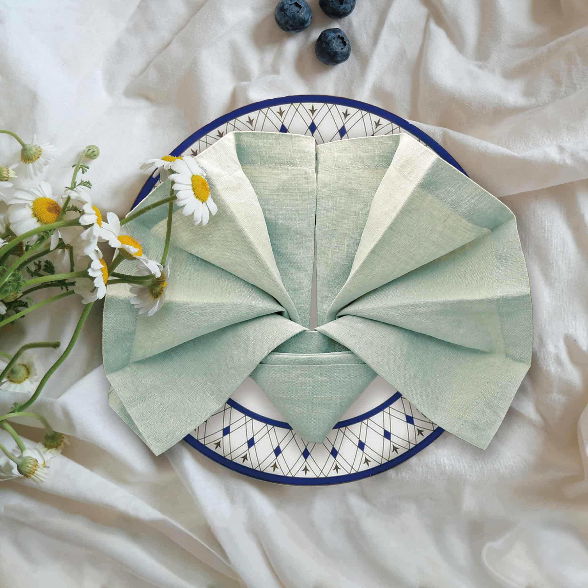 Pure Linen Napkins Sage Green - Linen Time#color_Sage Green