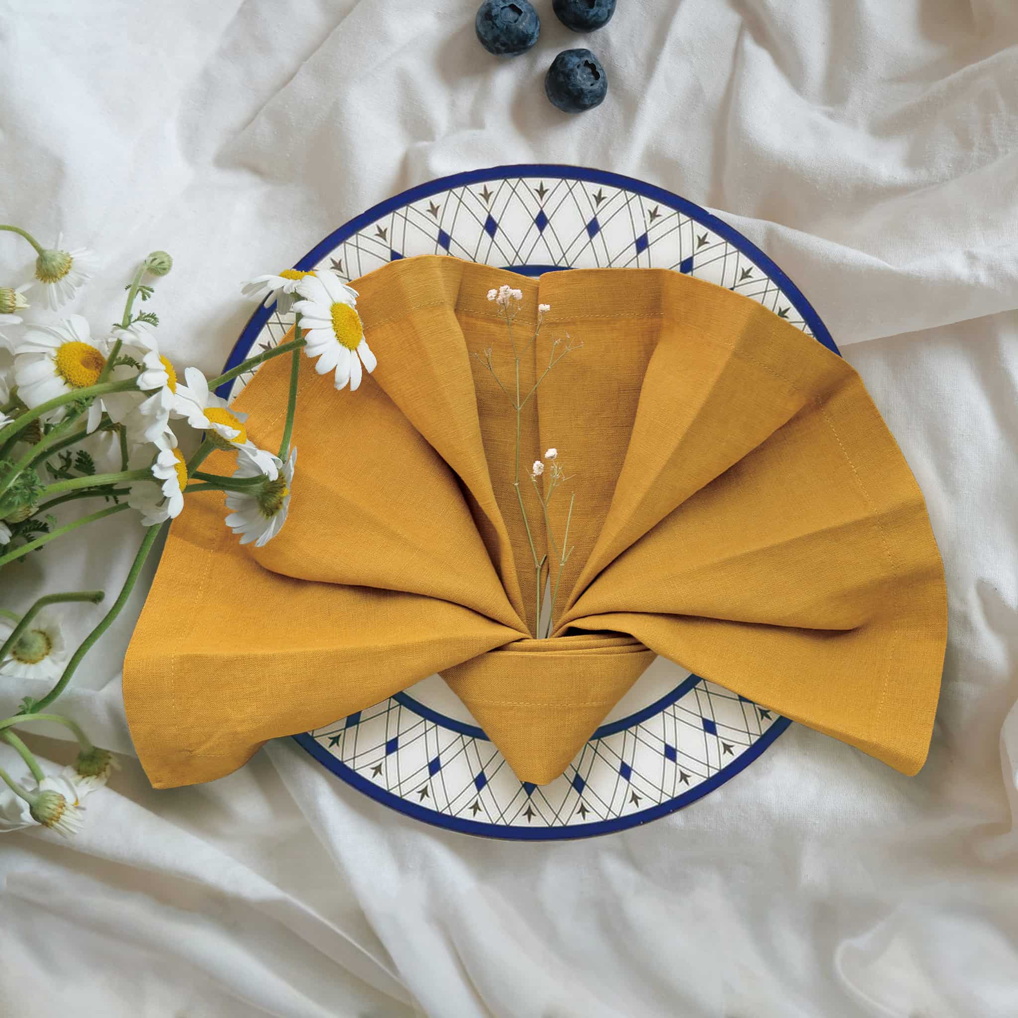 Pure Linen Napkins in Ginger - Linen Time - Image 1#color_Ginger