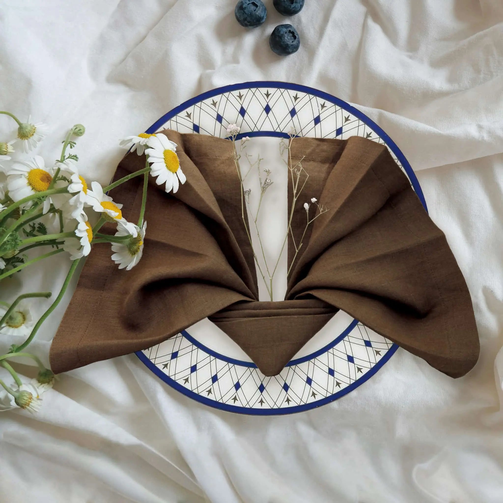 Pure Linen Napkins Brown - Linen Time - 1#color_Brown
