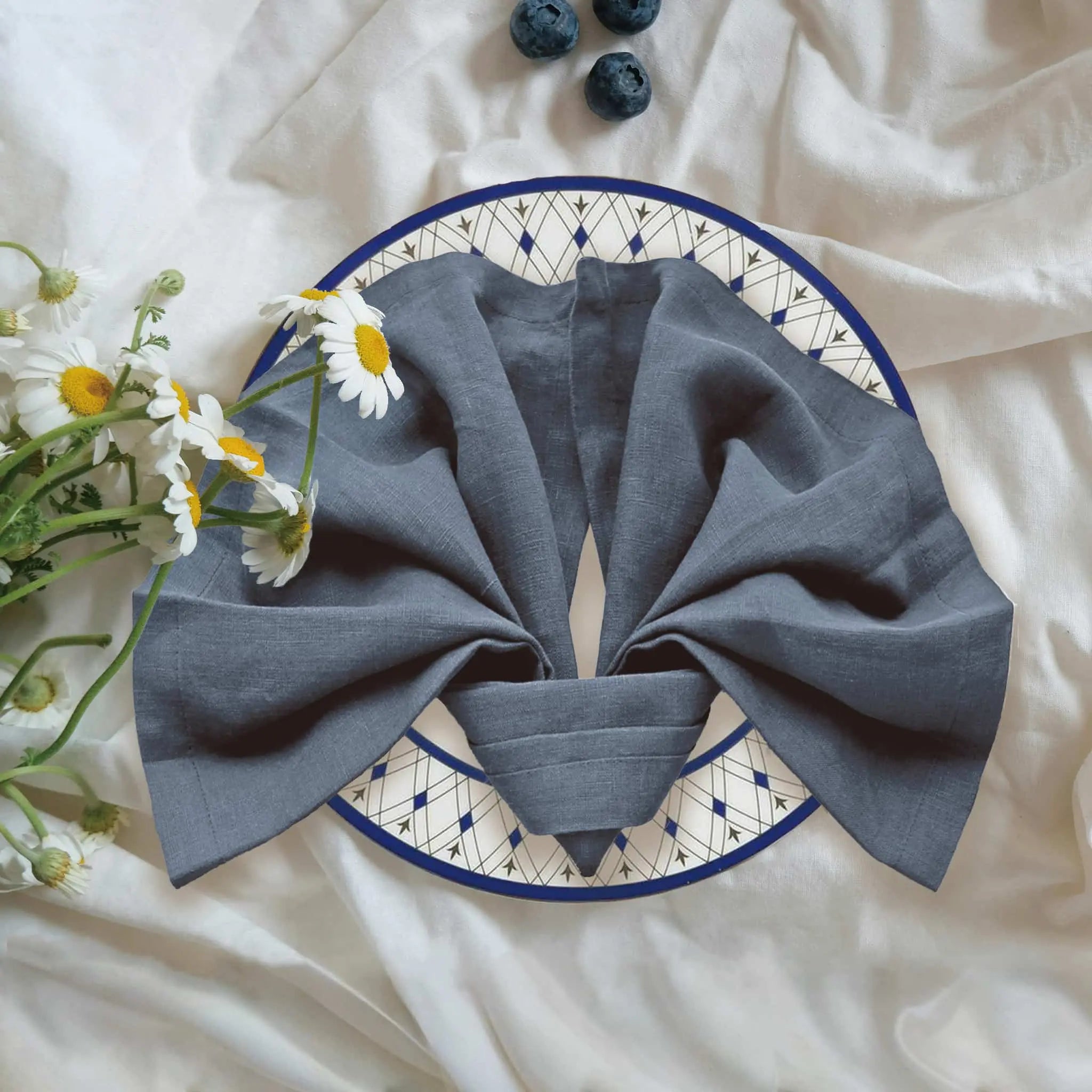 Pure Linen Napkins Silver Grey - Linen Time#color_Silver Grey
