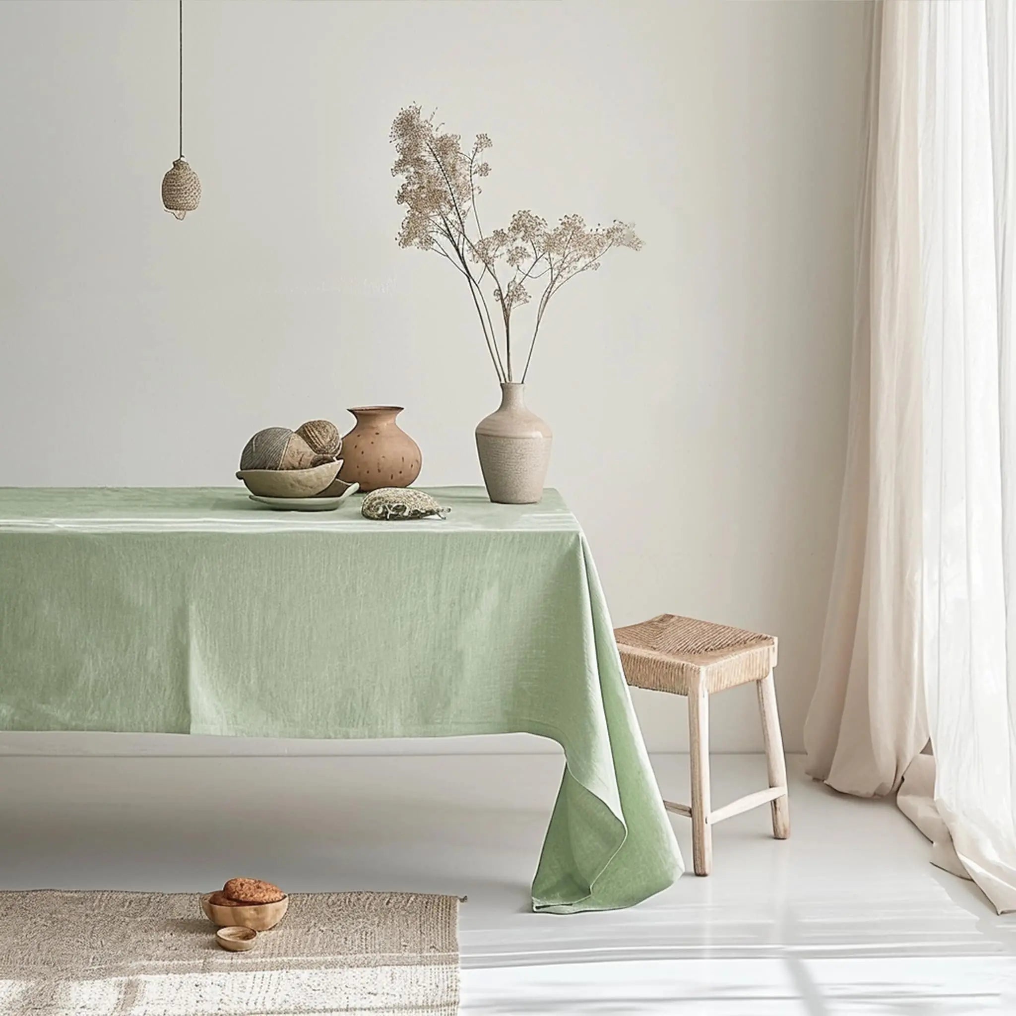 Sage Green Linen Tablecloth - Linen Time