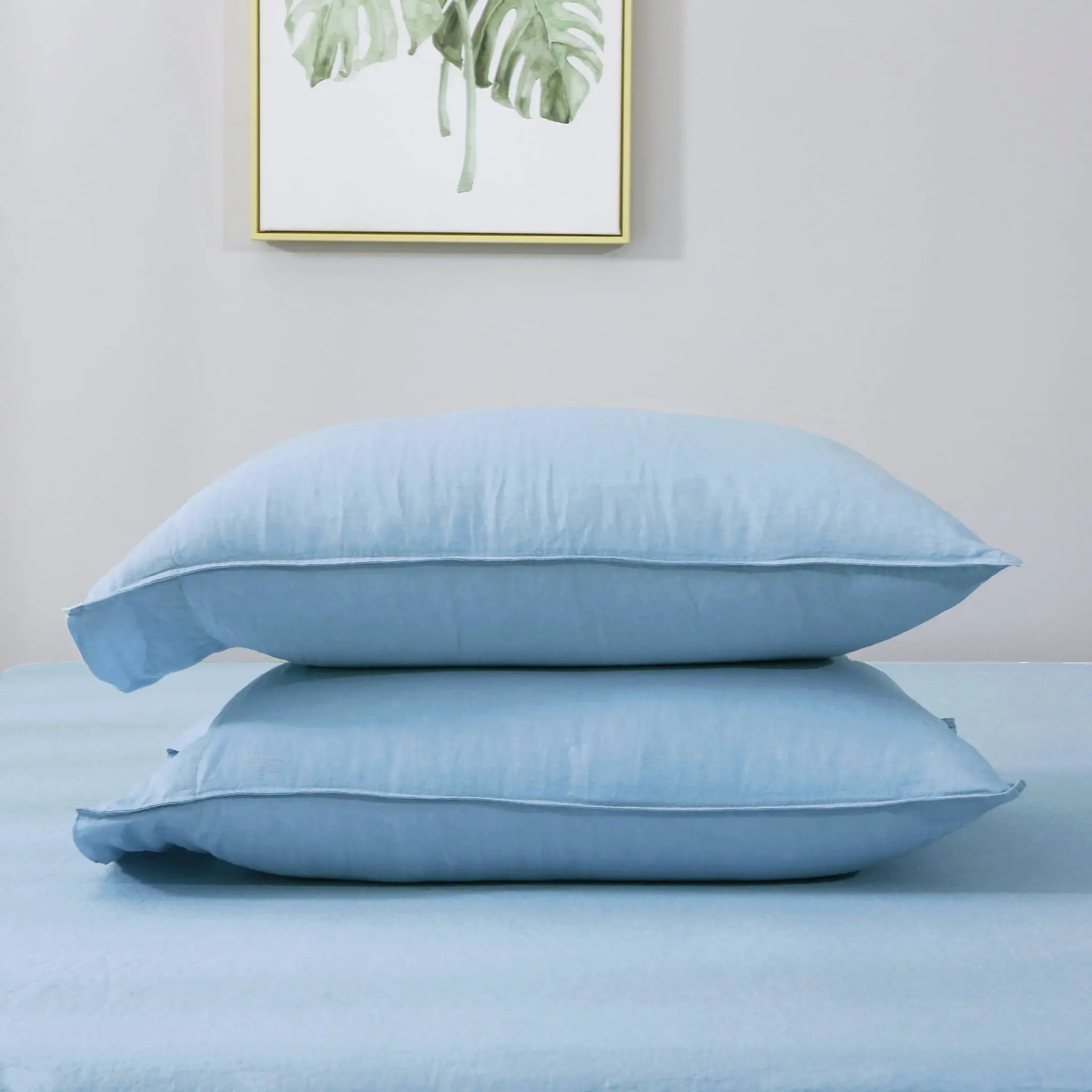 Sky Blue Linen Pillowcase Set (Set Of 2) - Linen Time