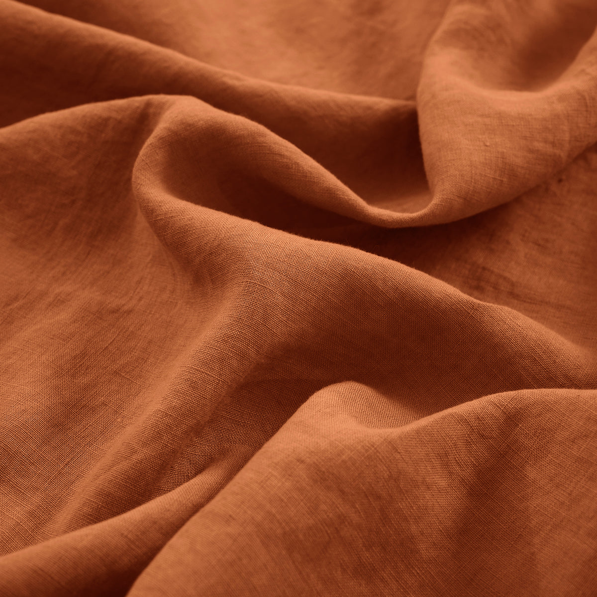 Terracotta 100% Organic Linen Sheet Set