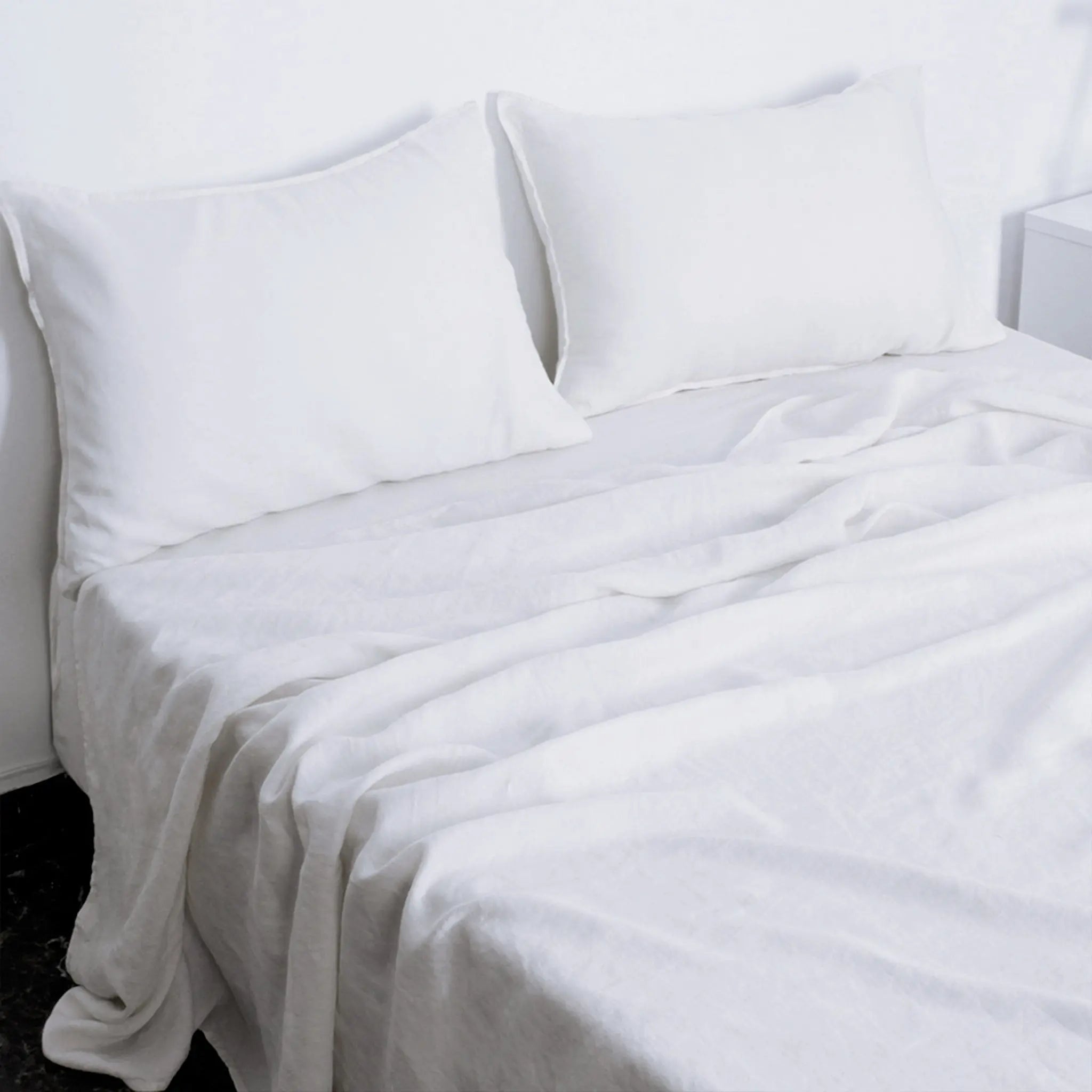 White Linen Sheet Set - Linen Time