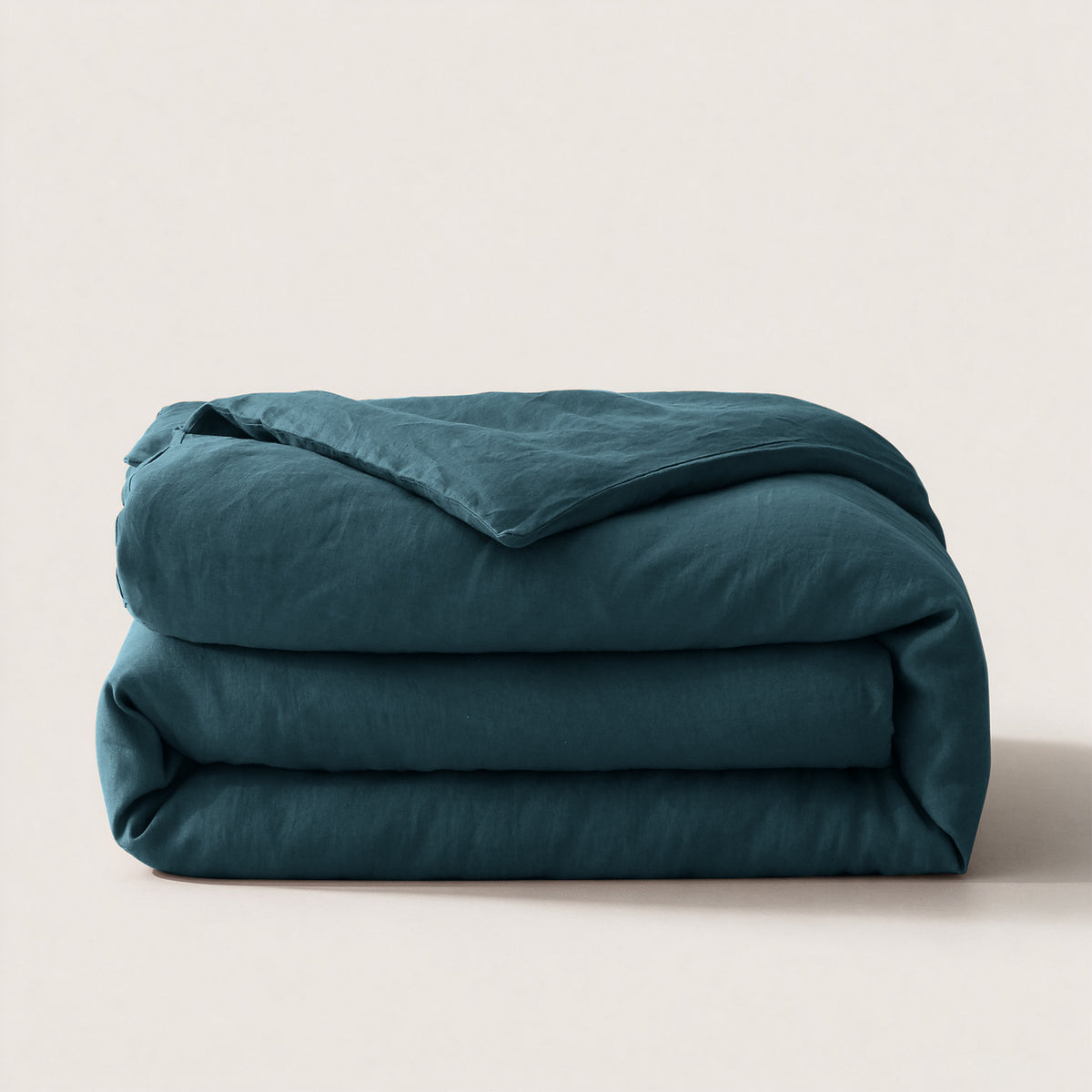 Emerald Green Linen Duvet Cover