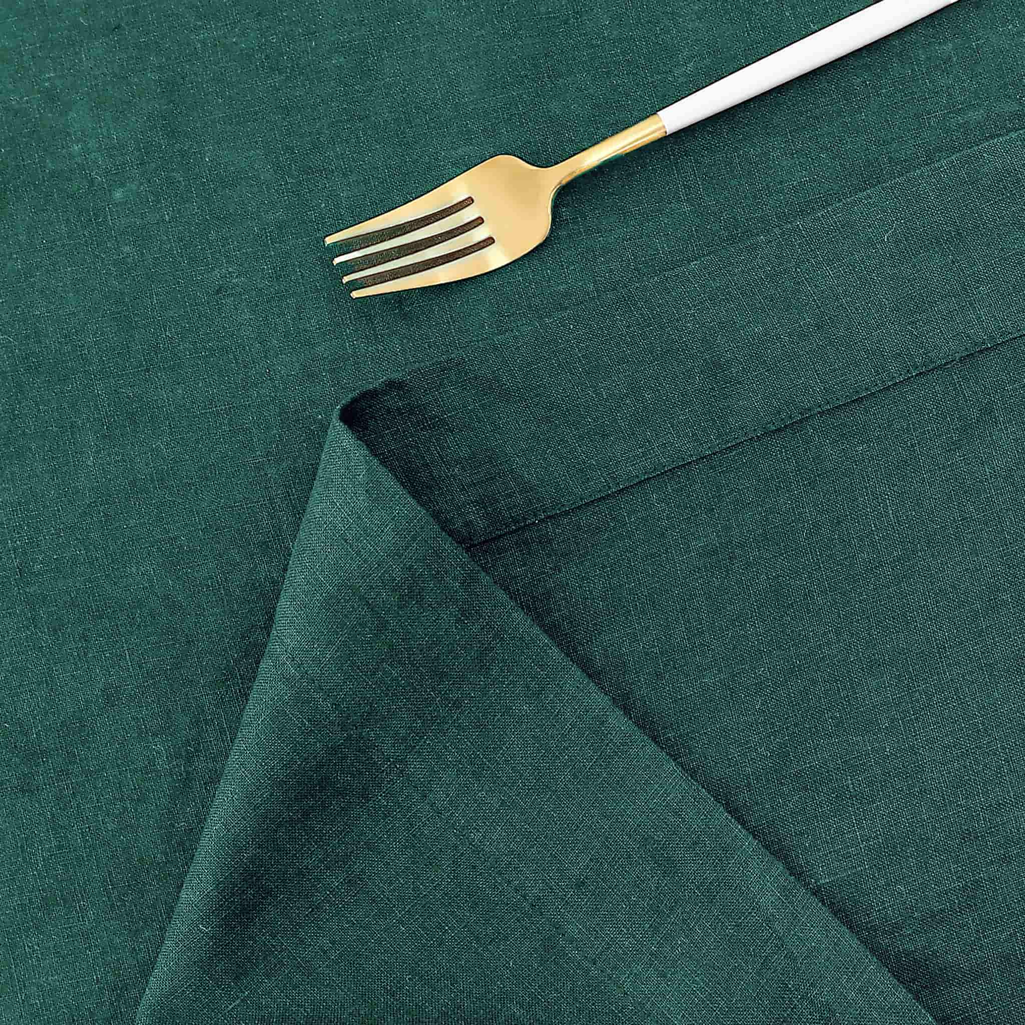 Forest Green Linen Tablecloth - Linen Times