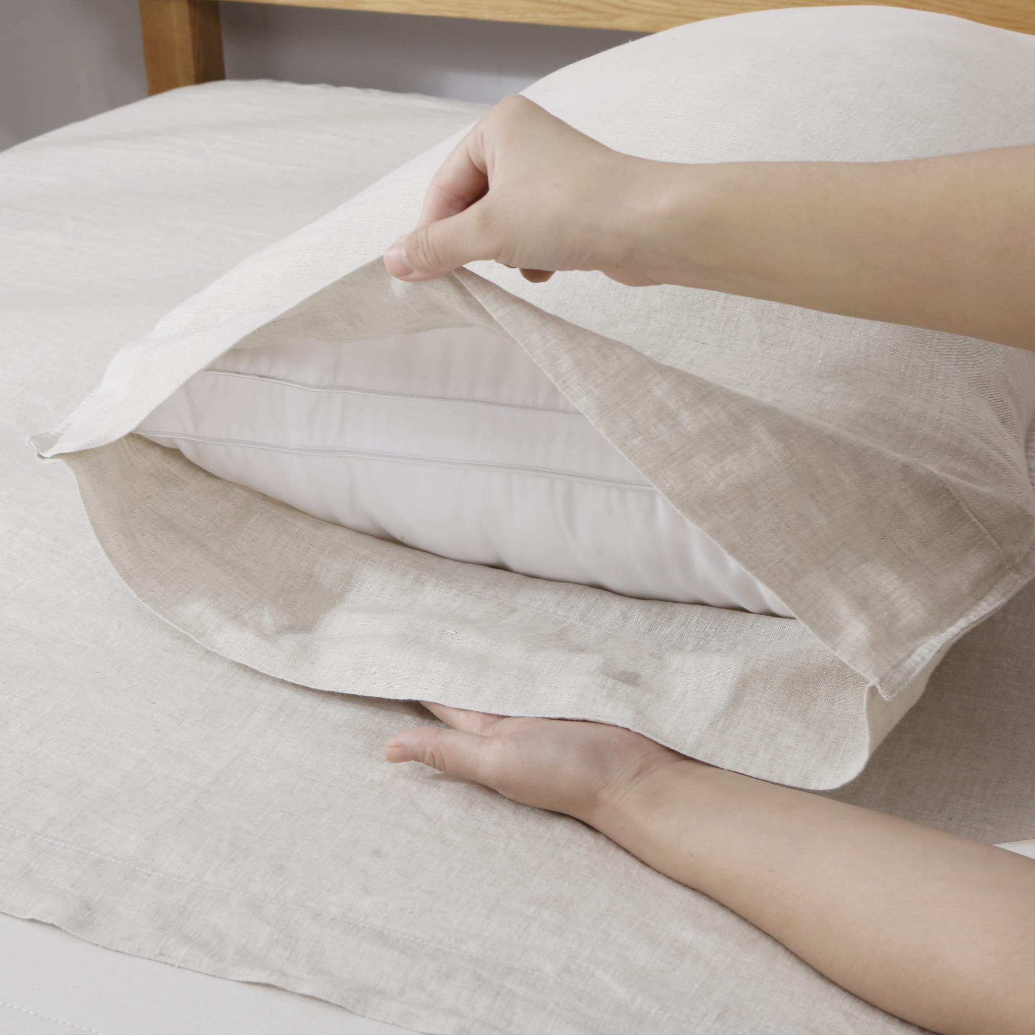 Natural Linen Pillowcase Set - Linen Time