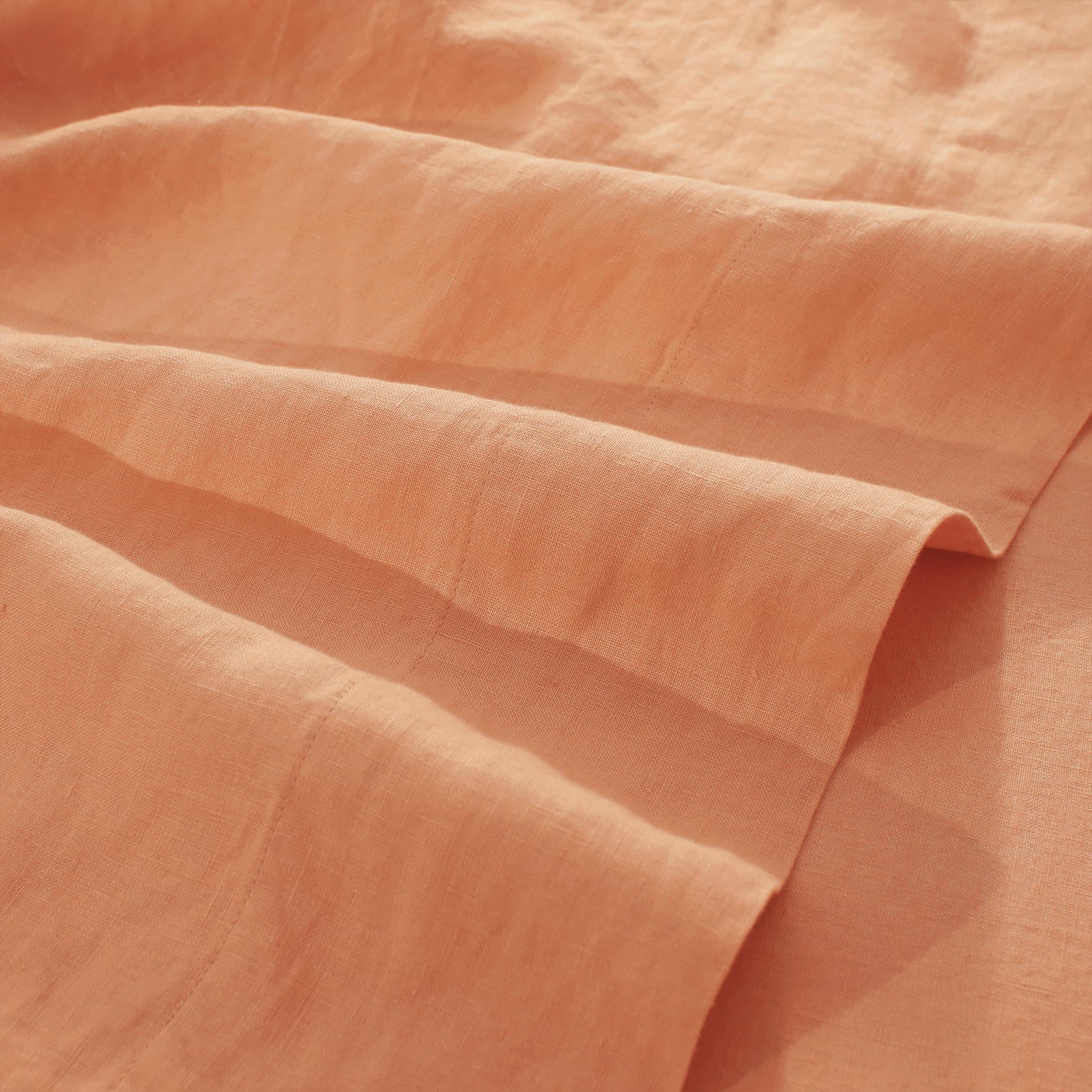 Peach Linen Duvet Cover - Linen Time