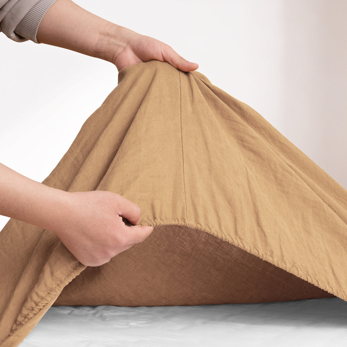 Sandy Beige Linen Fitted Sheet