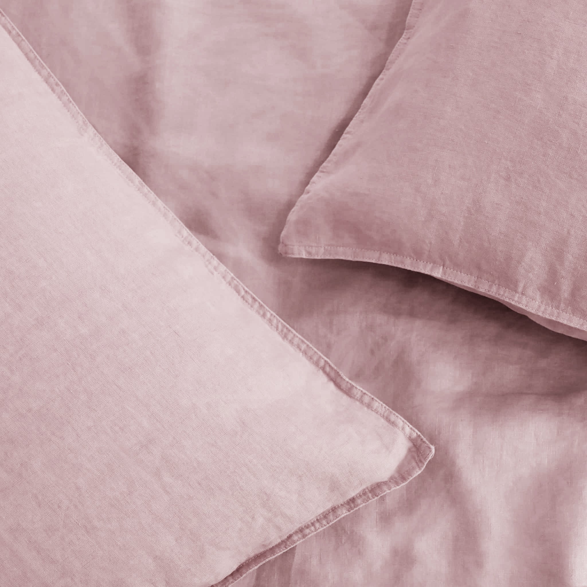 Soft Pink Linen Pillowcase Set Deal