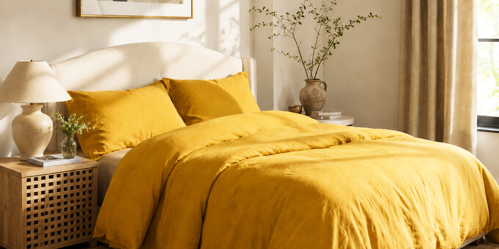 Linen Ginger Bedding