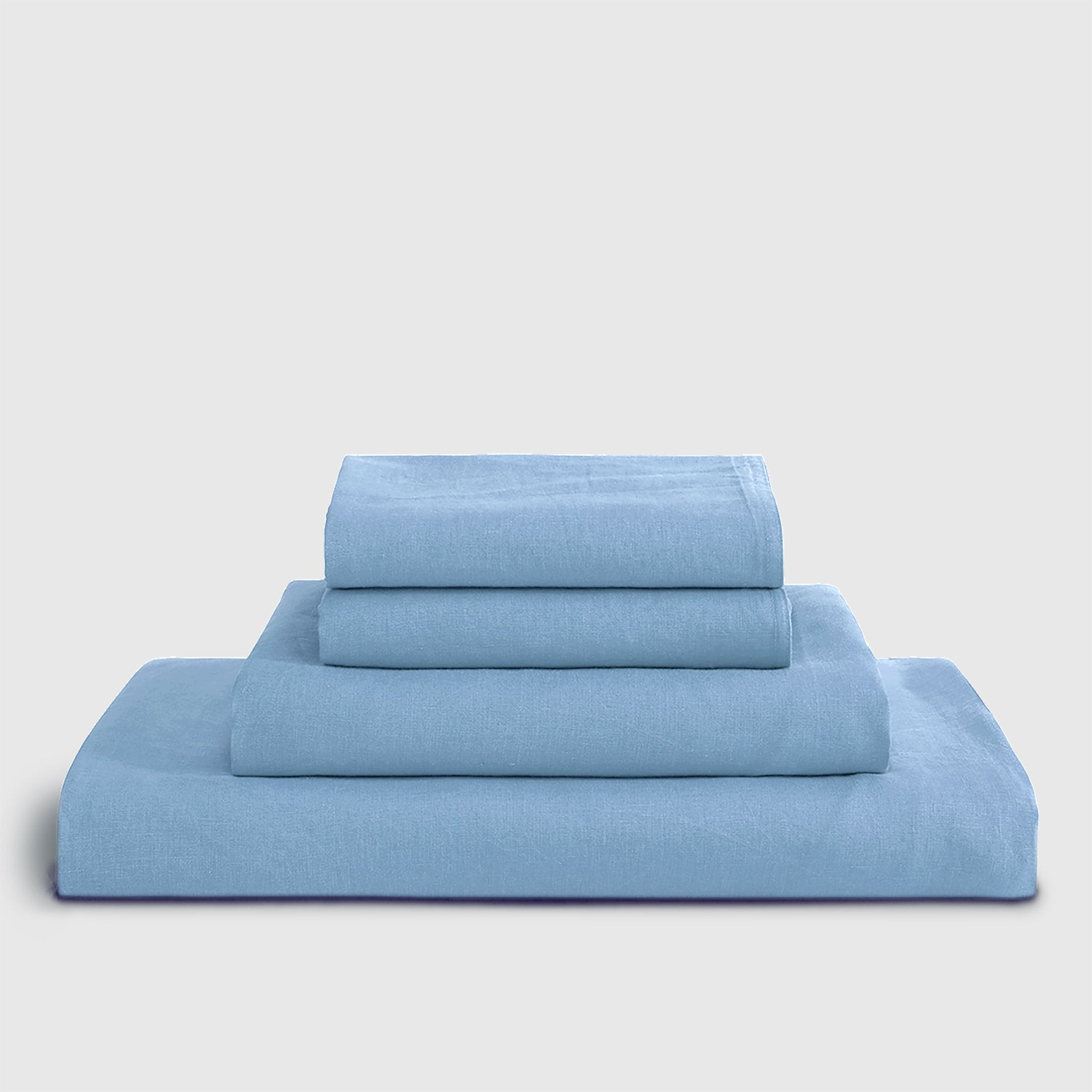 Sky Blue Linen Sheet Set Deal