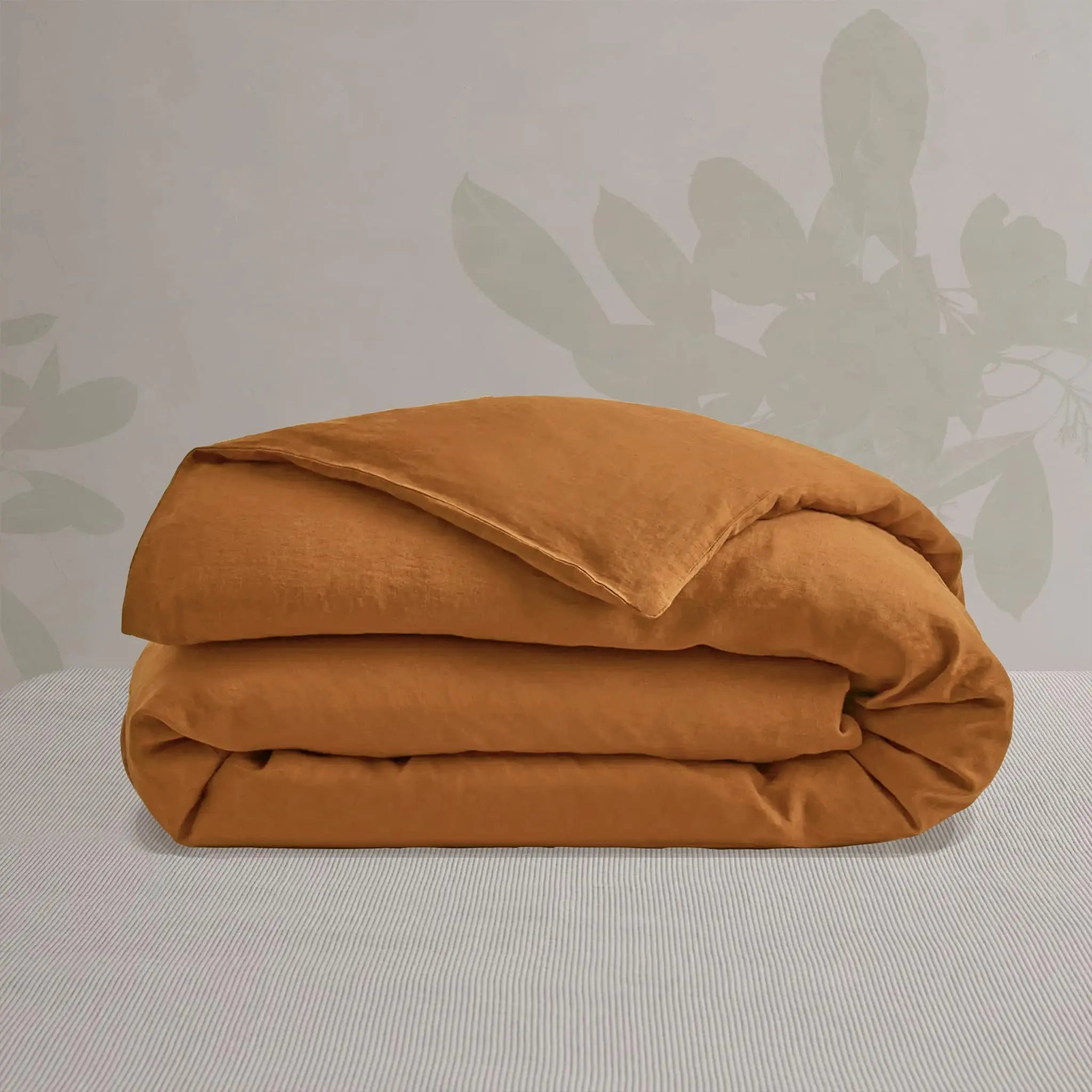 Amber Warmth Linen Duvet Cover - Linen Times