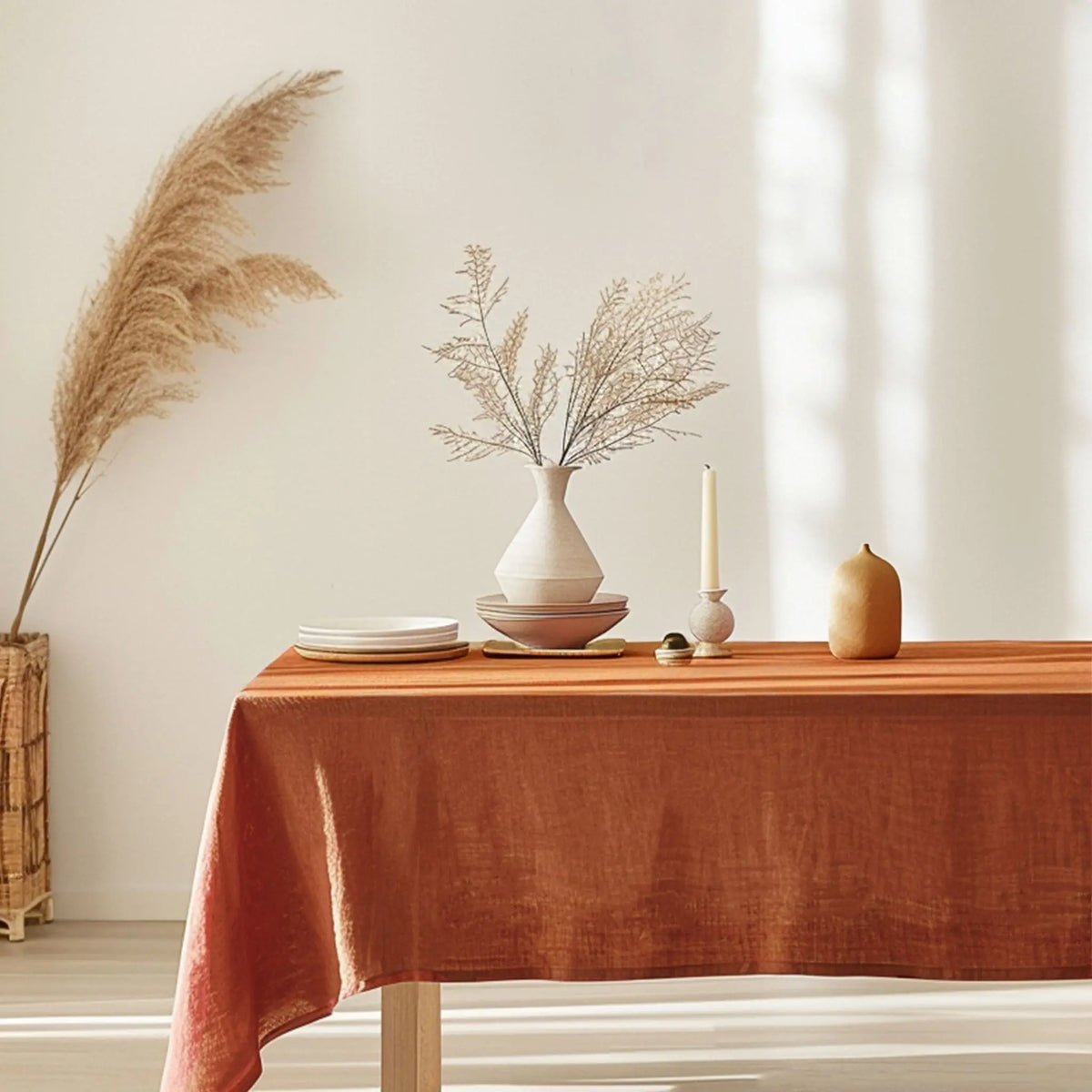 Caramel Linen Tablecloth - Linen Time