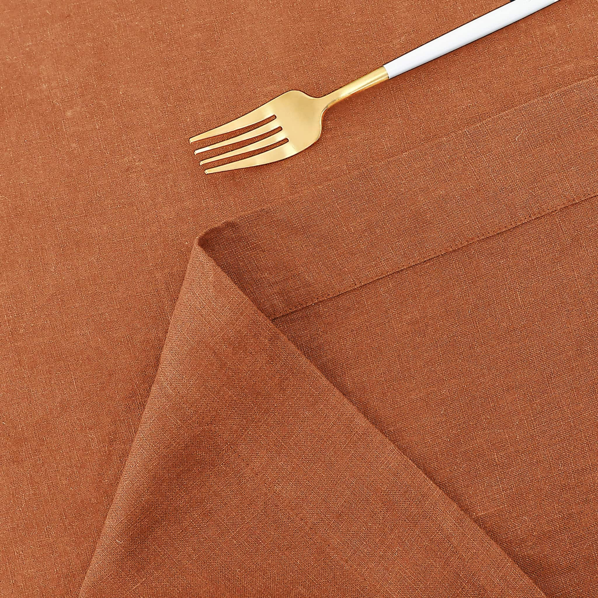 Caramel Linen Tablecloth - Linen Time