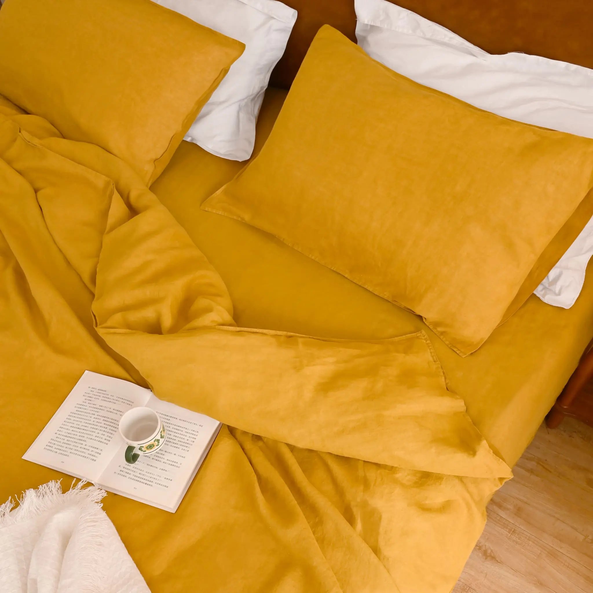 Ginger Linen Duvet Cover - Linen Times