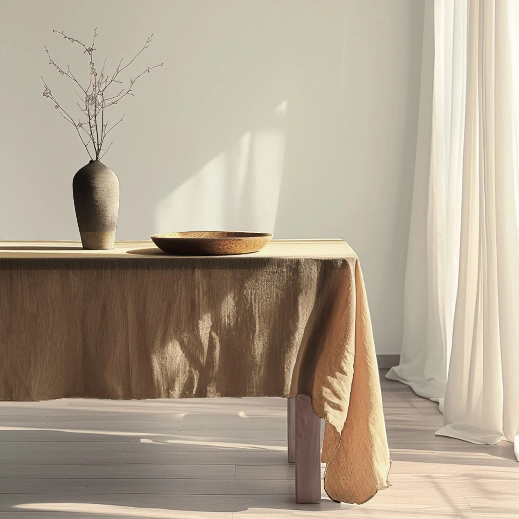 Macchiato Linen Tablecloth - Linen Time