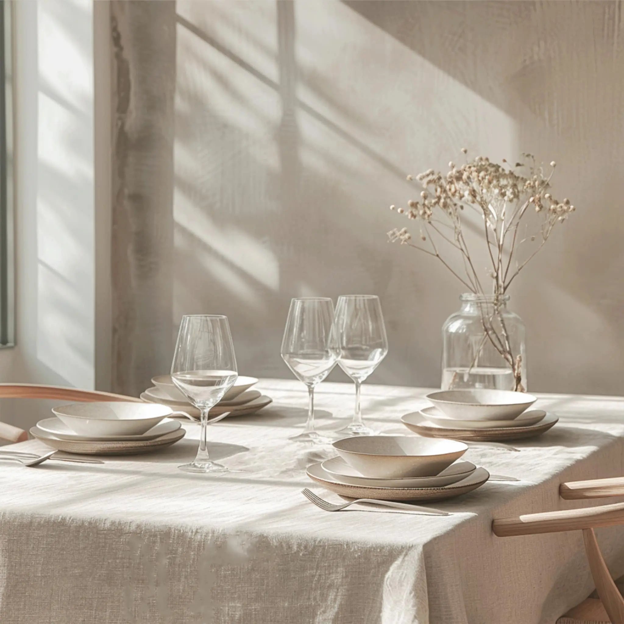 Natural Linen Tablecloth - Linen Time