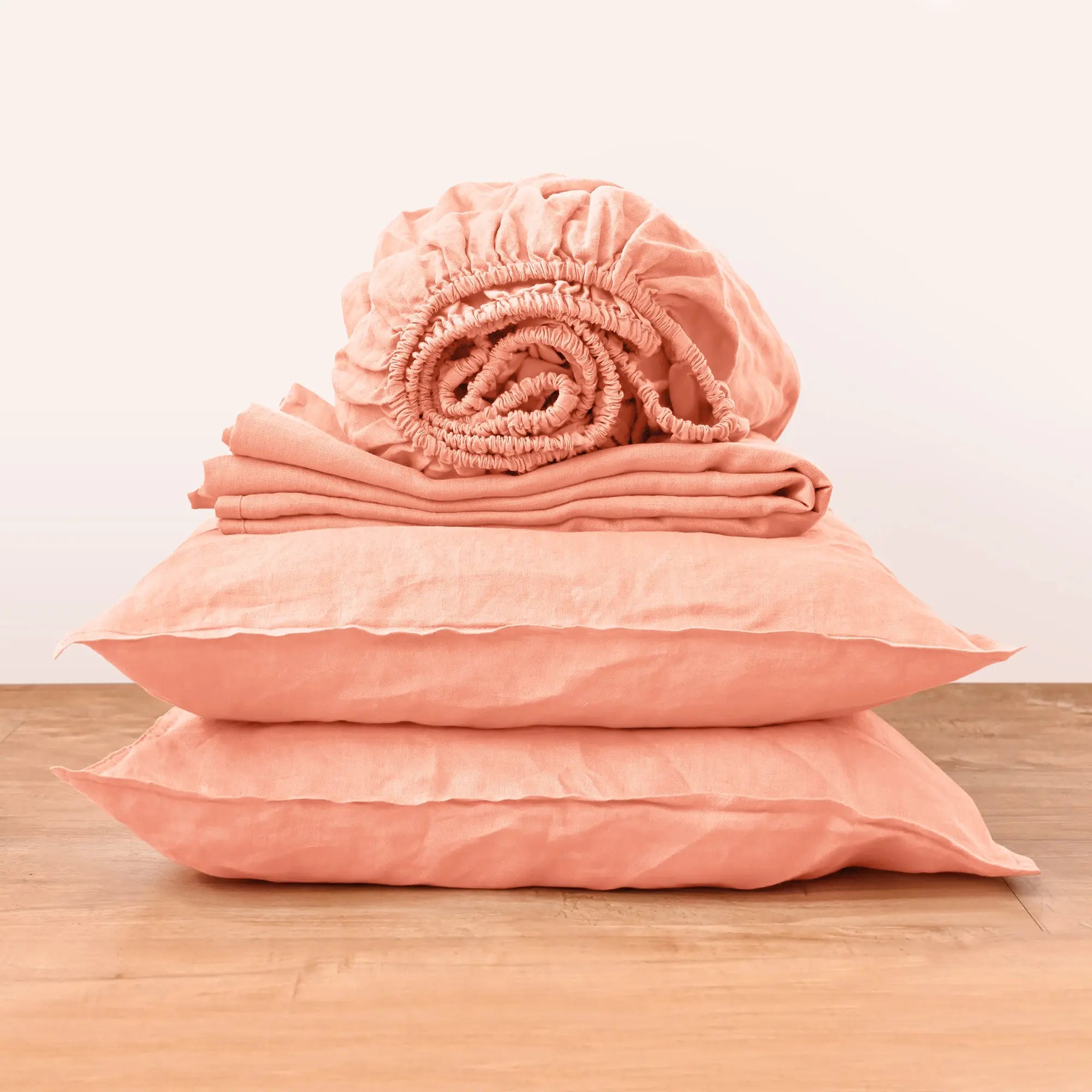 Peach Fuzz Linen Sheet Set - Linen Times