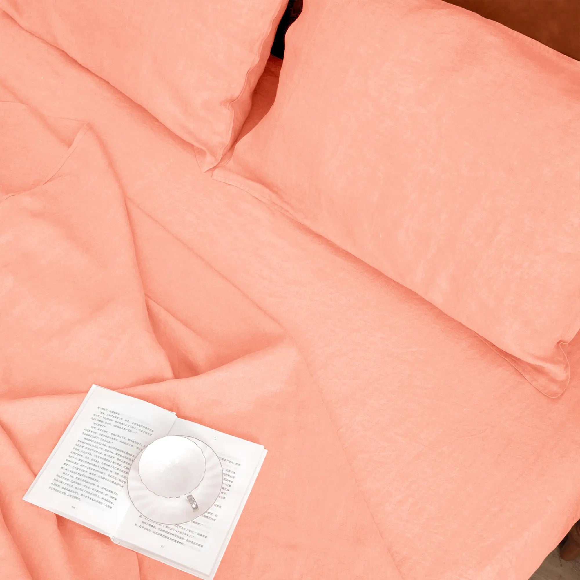 Peach Fuzz Linen Sheet Set - Linen Times