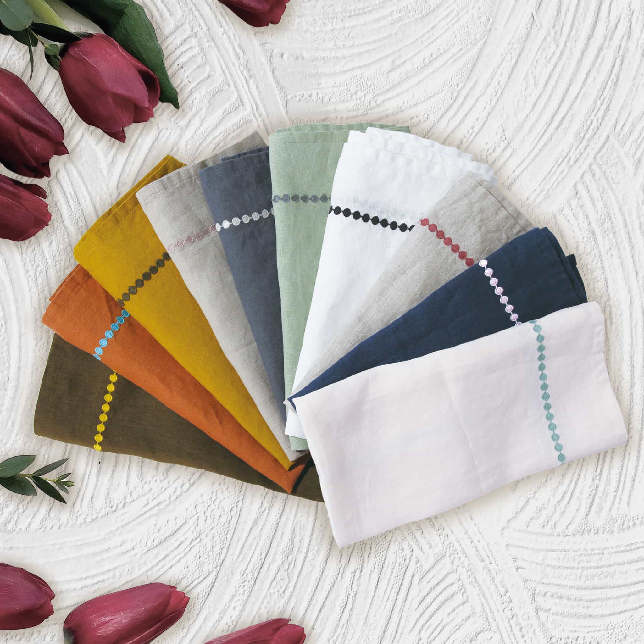 Polka Dot Linen Napkin - Linen Time