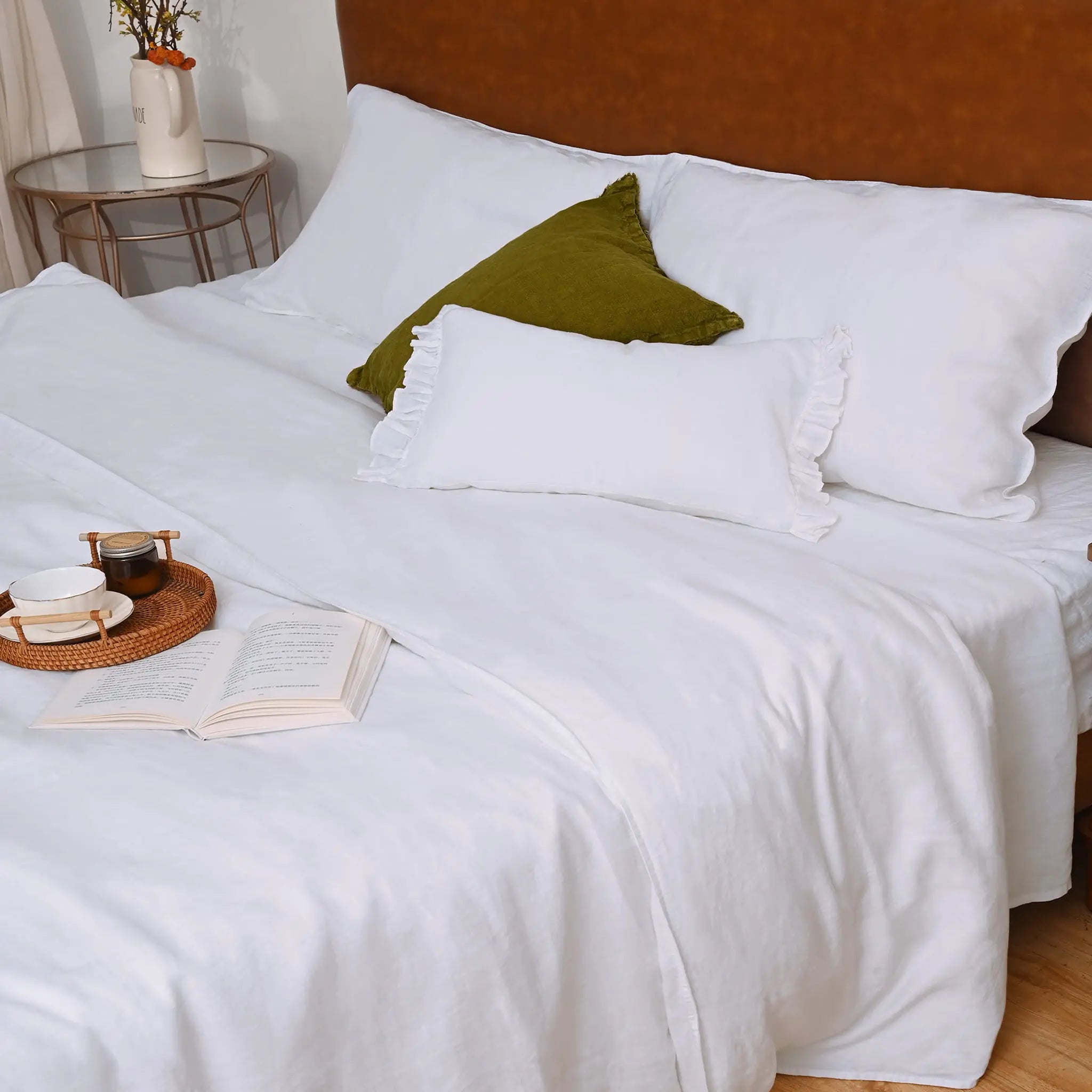 White Linen Duvet Cover - Linen Times