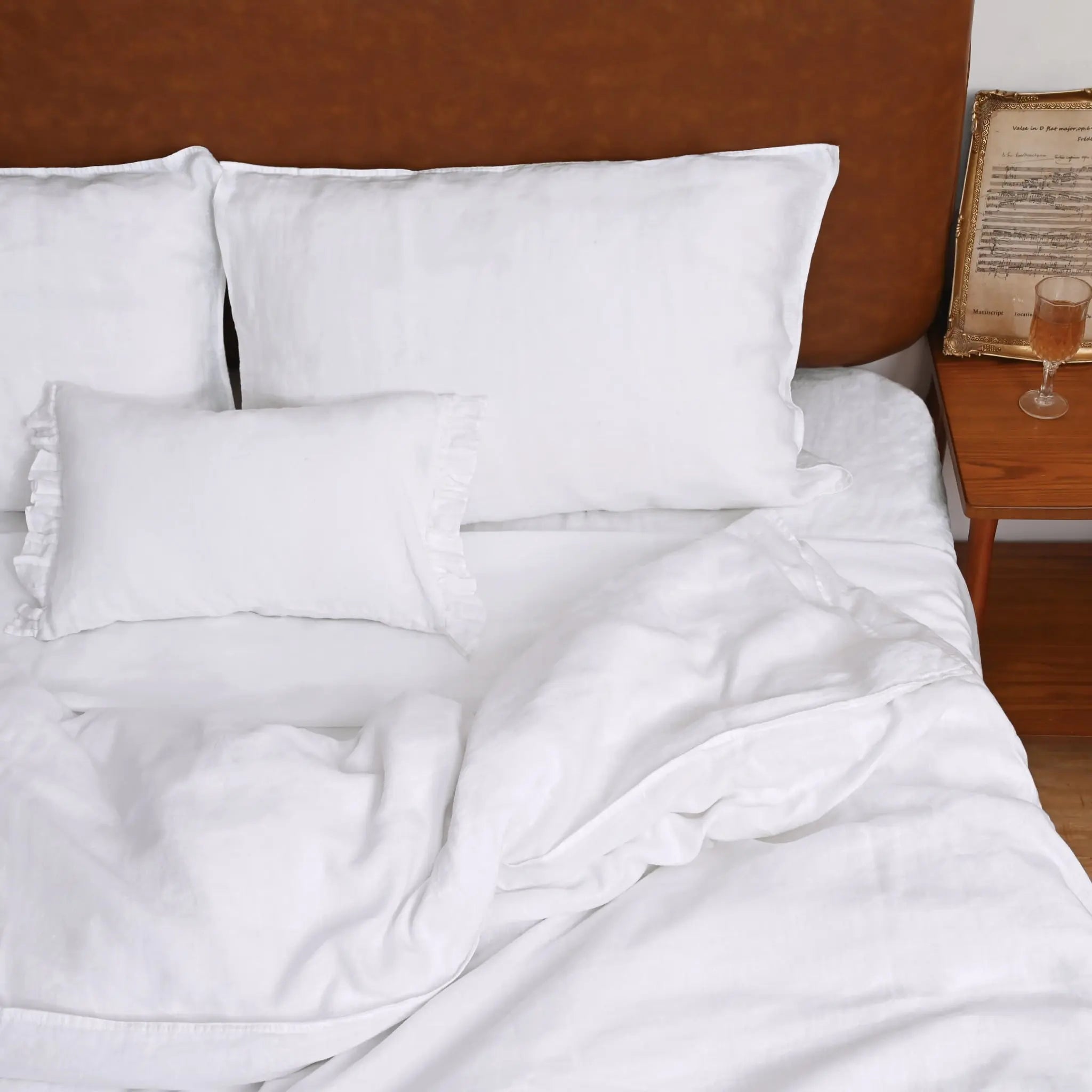 White Linen Duvet Cover - Linen Times