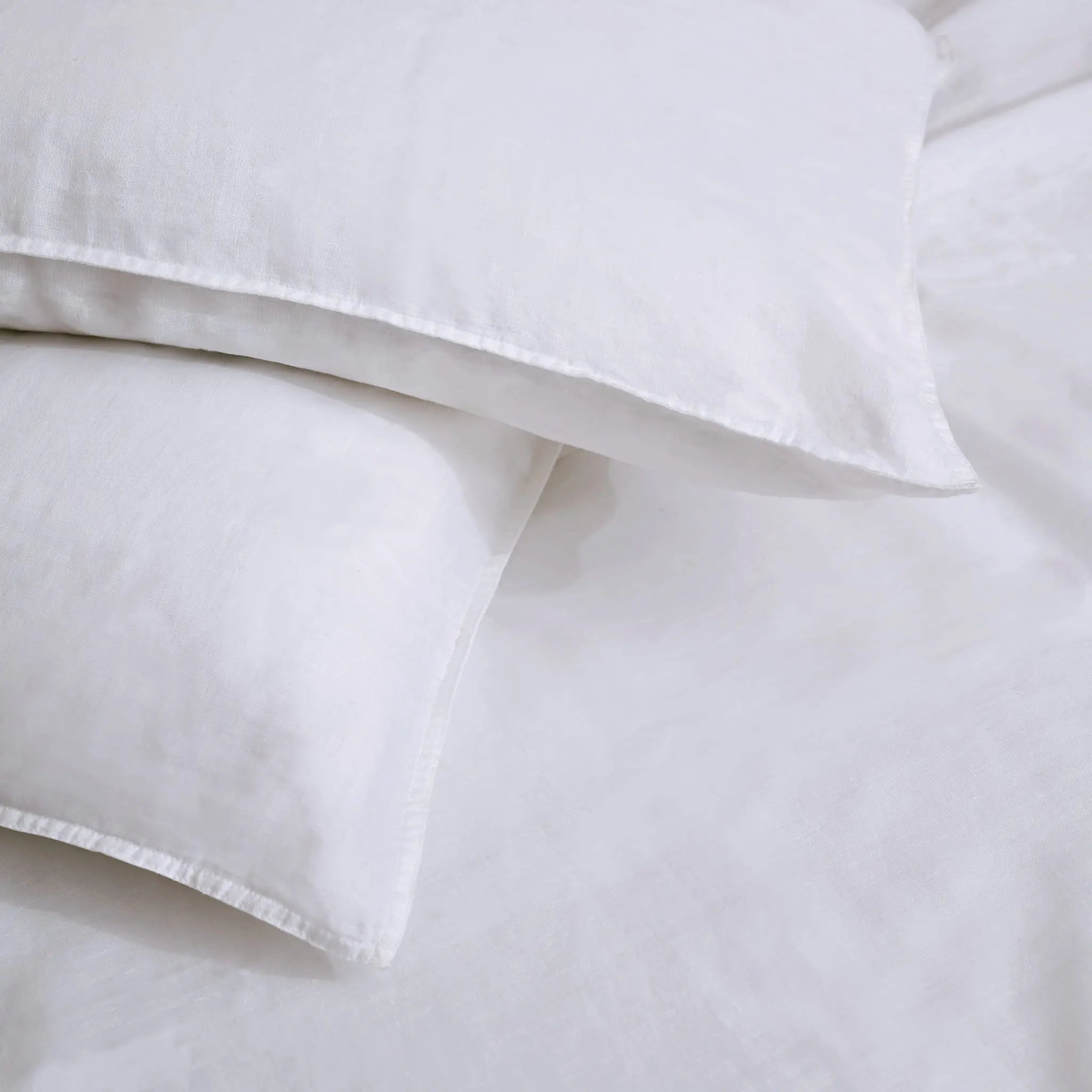 White Linen Pillowcase Set - Linen Times