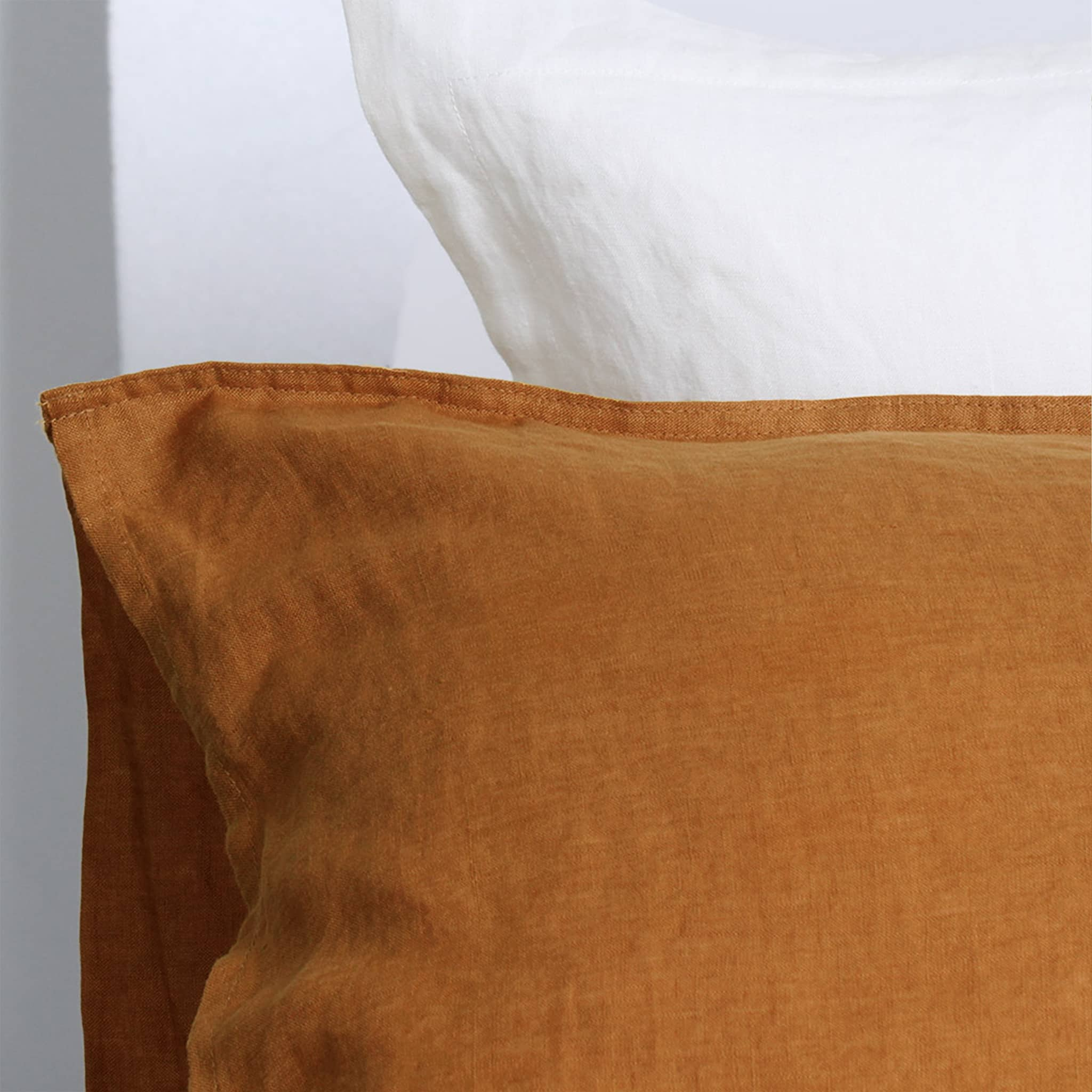 Amber Warmth Linen Duvet Cover Set - Linen Times