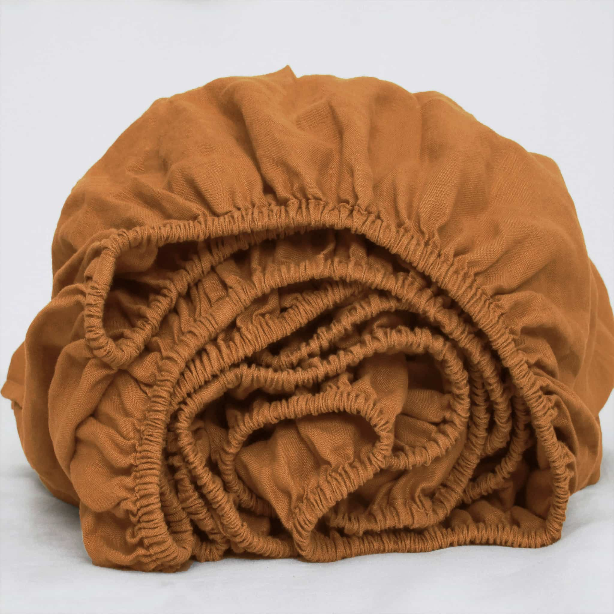 Amber Warmth Linen Fitted Sheet - Linen Times