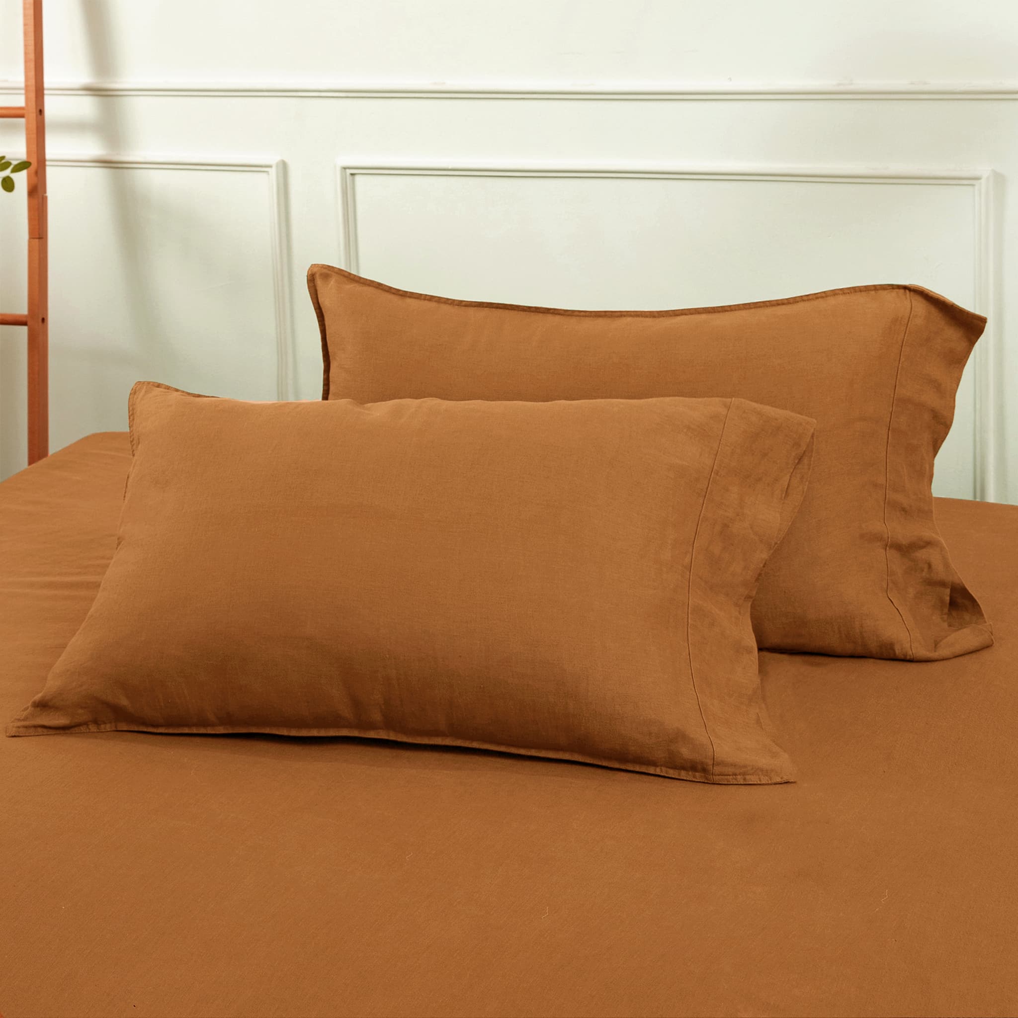 Amber Warmth Linen Pillowcase Set - Linen Times