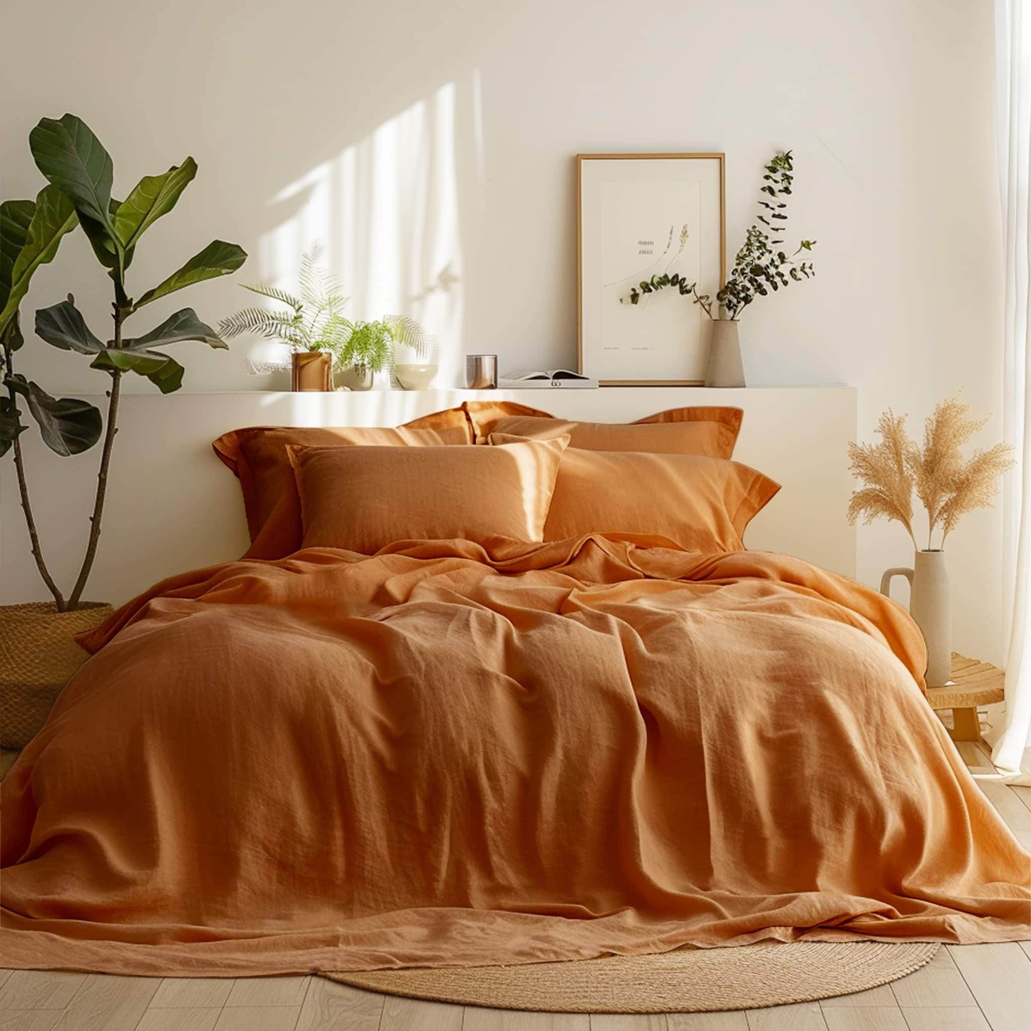 Amber Warmth Linen Pillowcase Set - Linen Times