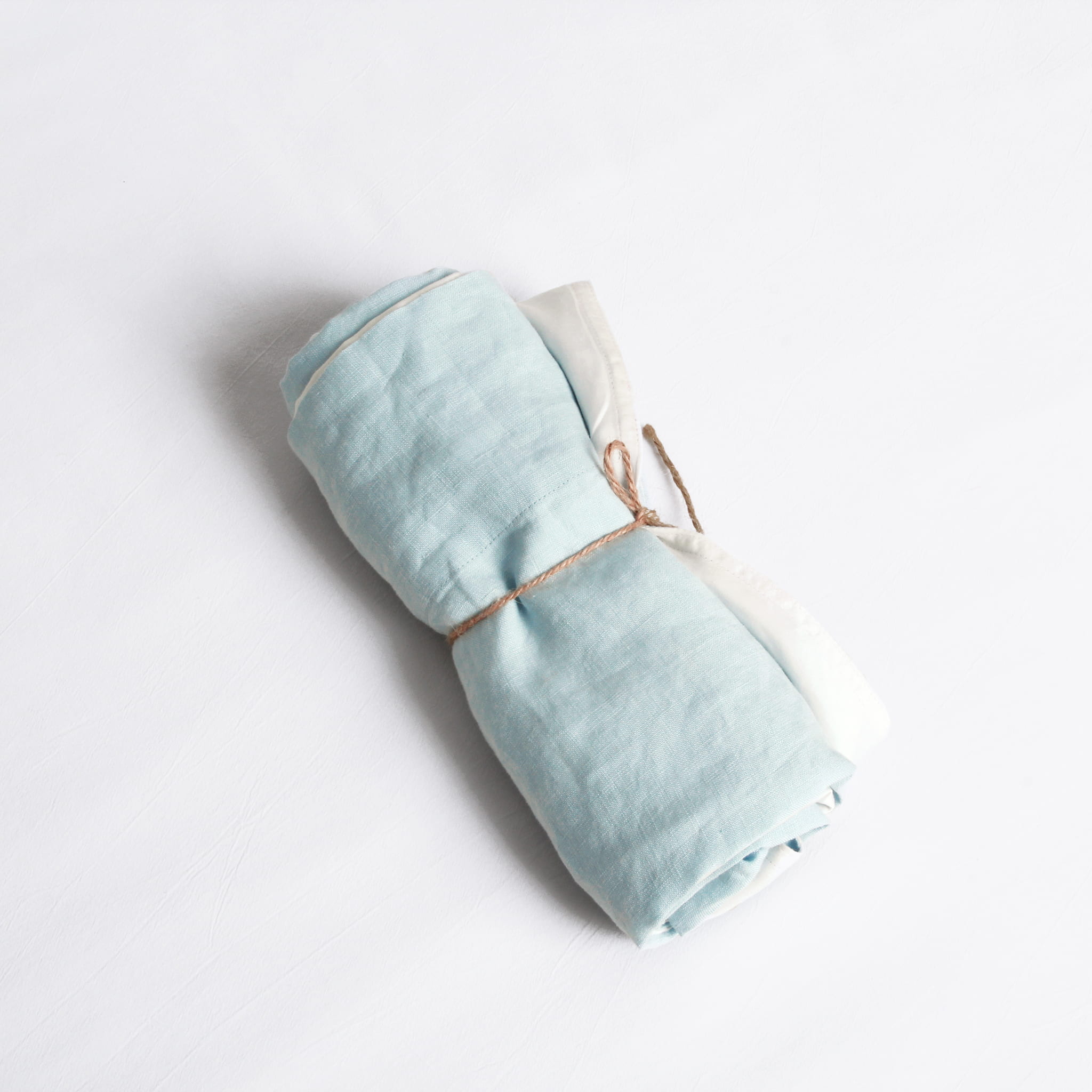 Aqua Linen-Lyocell Reversible Pillowcase Set (Set Of 2) - Linen Time