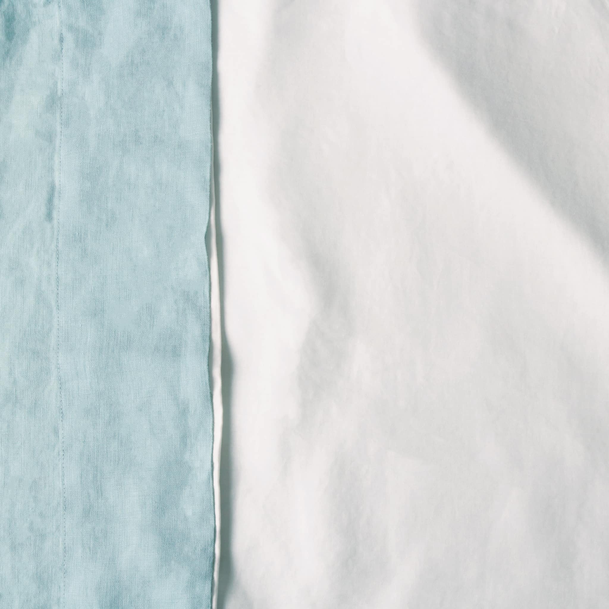 Aqua Linen-Lyocell Reversible Pillowcase Set (Set Of 2) - Linen Time